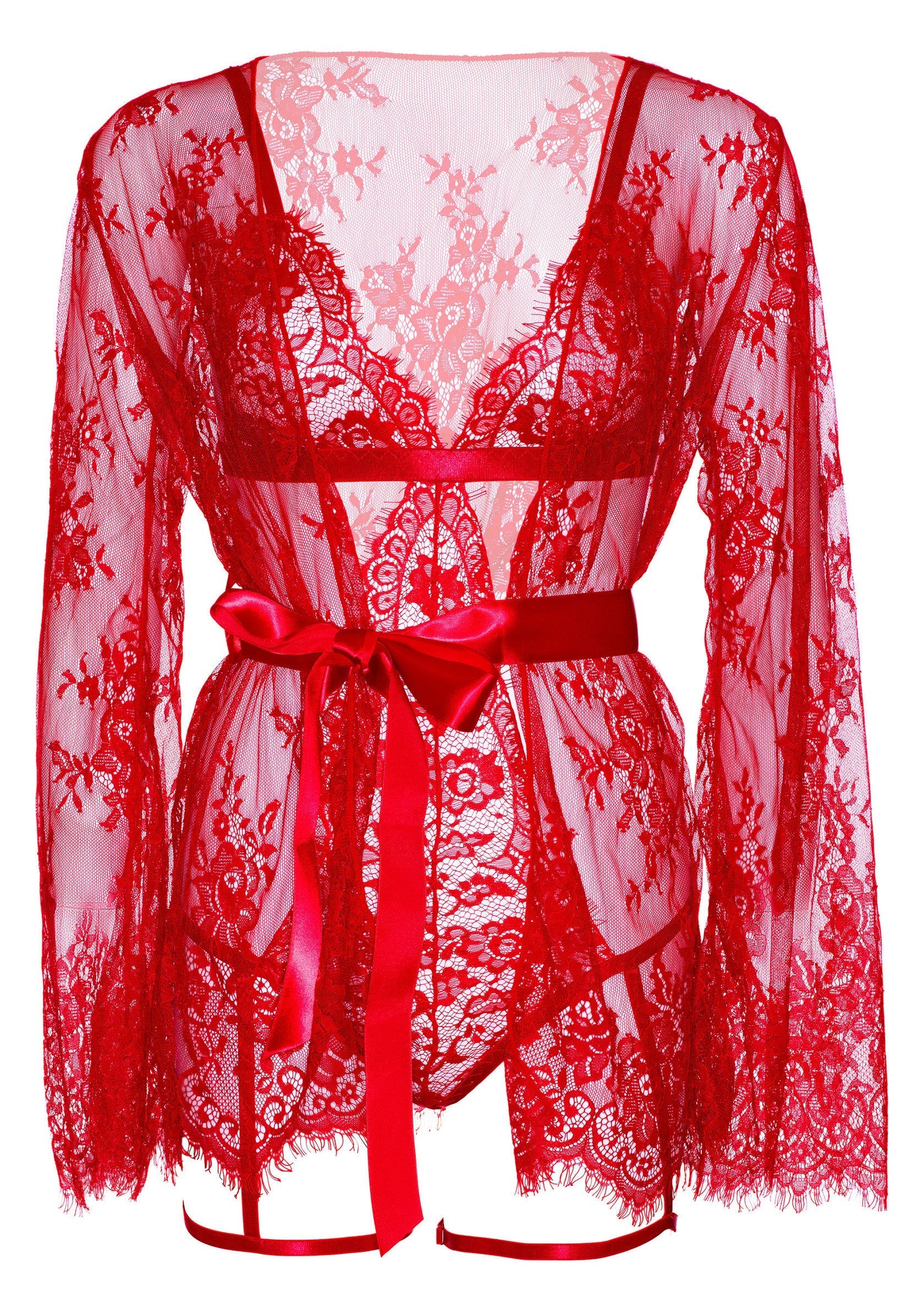 Leg Avenue Garter Teddy with String Back and Robe