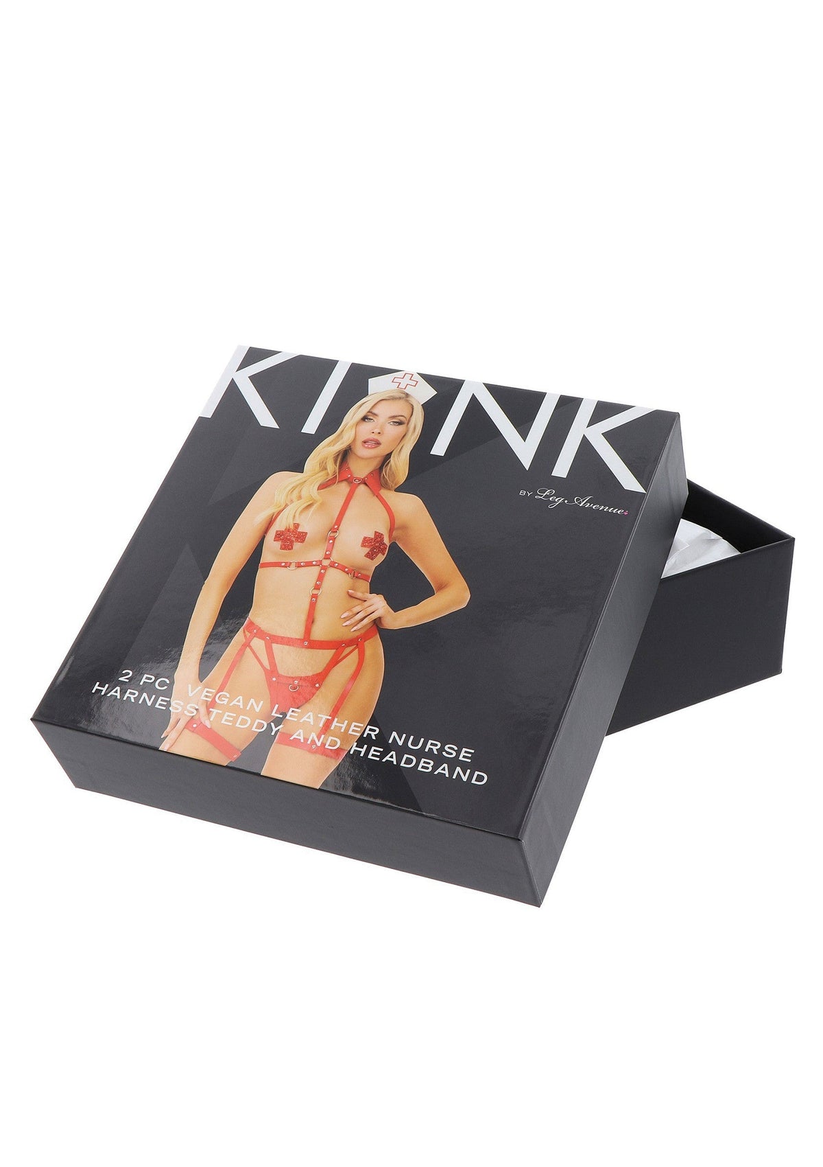 Kink Vegan Leather Harness, Collar and Headband