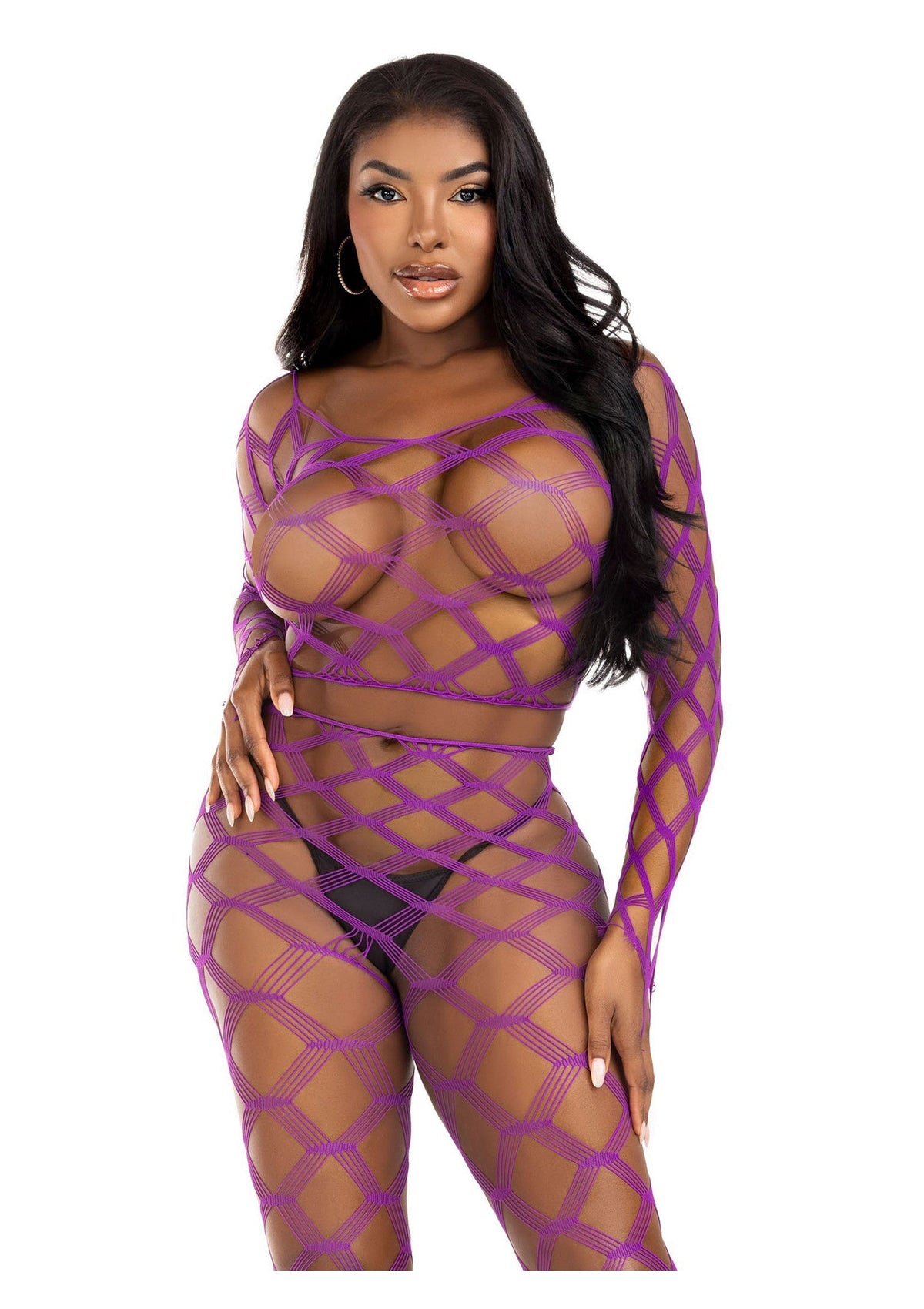 Leg Avenue Net Crop Top and Footless Tights