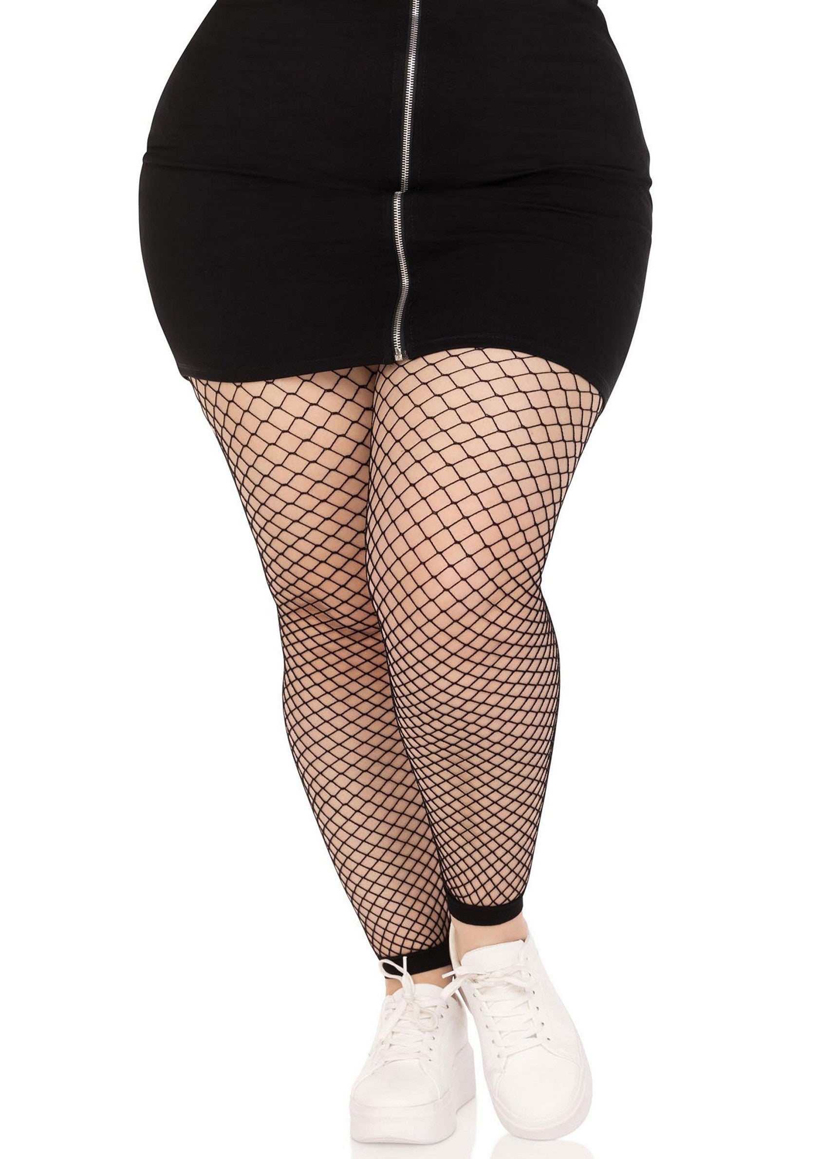 Leg Avenue Plus Industrial Net Footless Tights