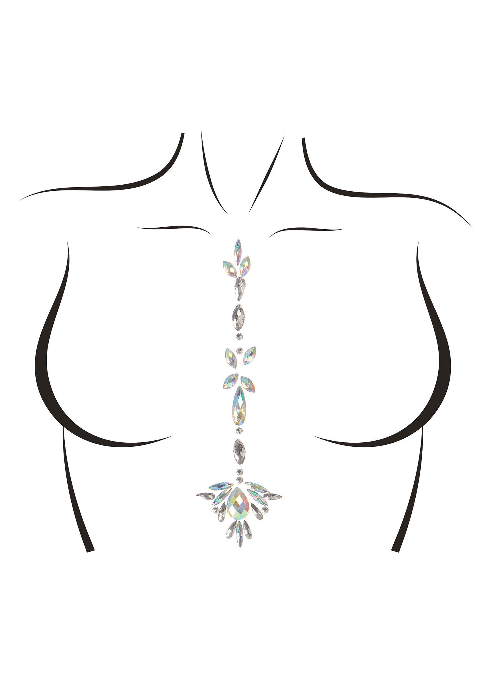 Leg Avenue Jade Adhesive Body Jewels Sticker