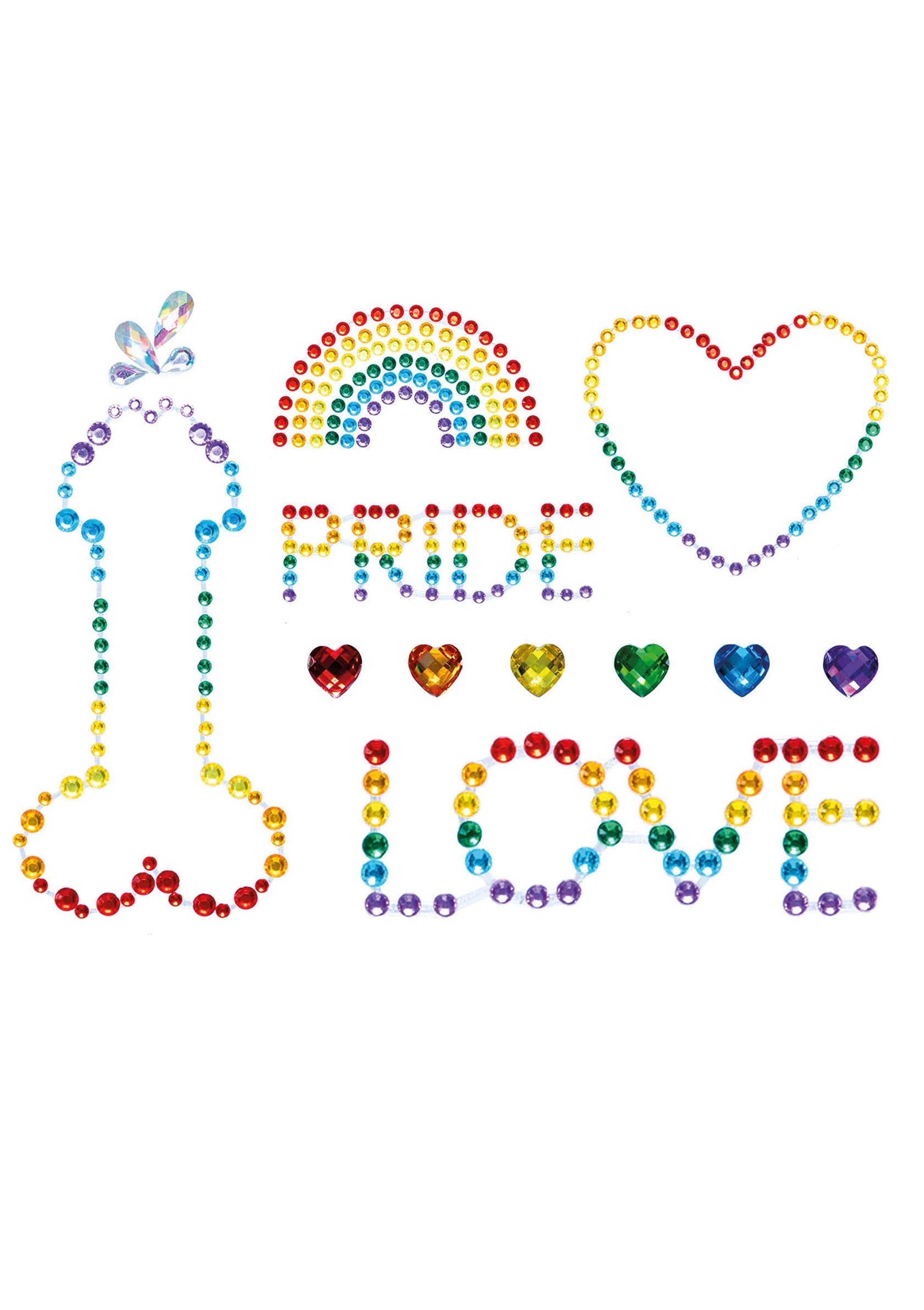 Leg Avenue Pride Adhesive Body Jewels Stickers