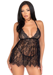 Leg Avenue Floral Lace Babydoll and String