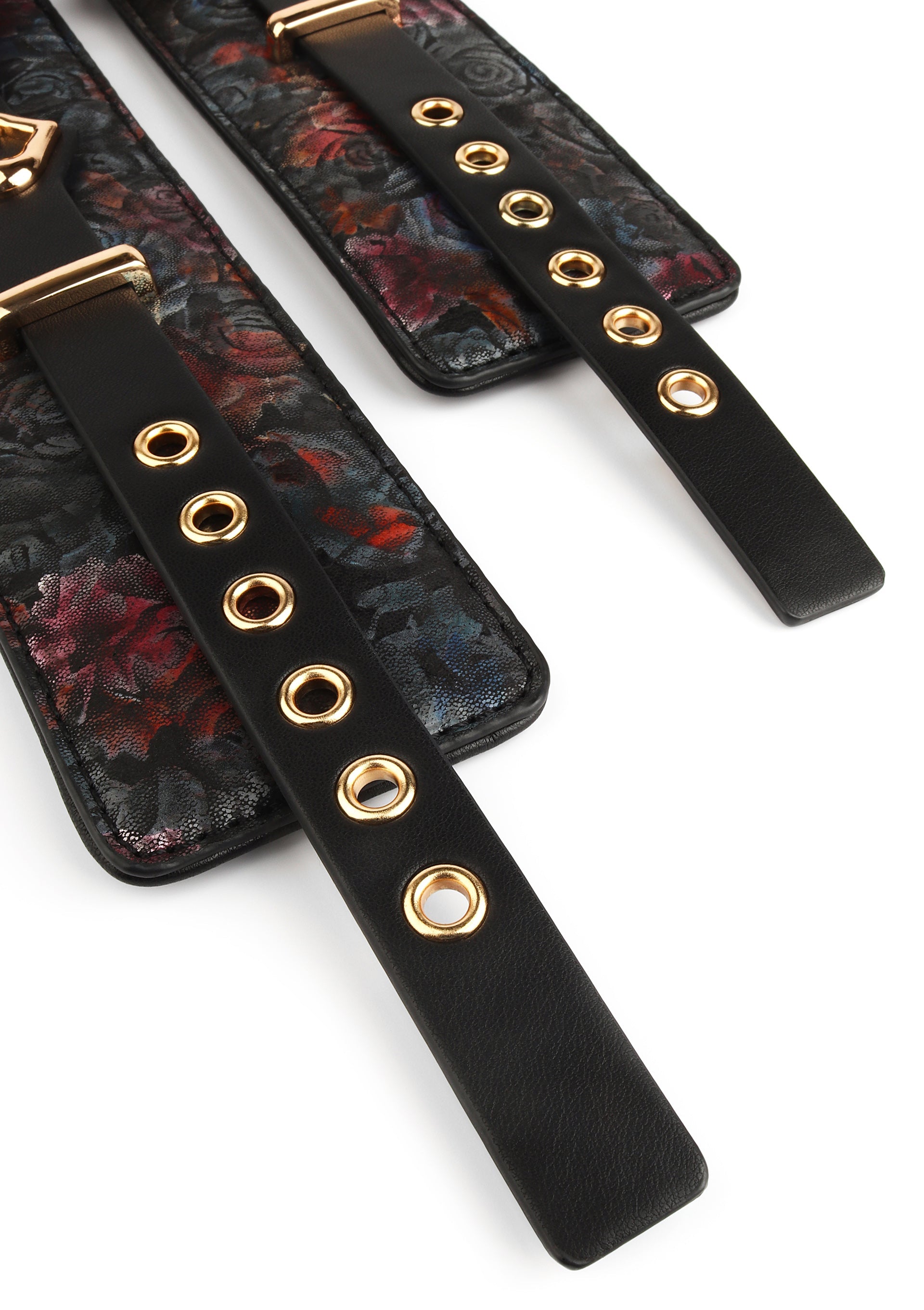 Geisha Floral Jacquard Wrist Cuffs