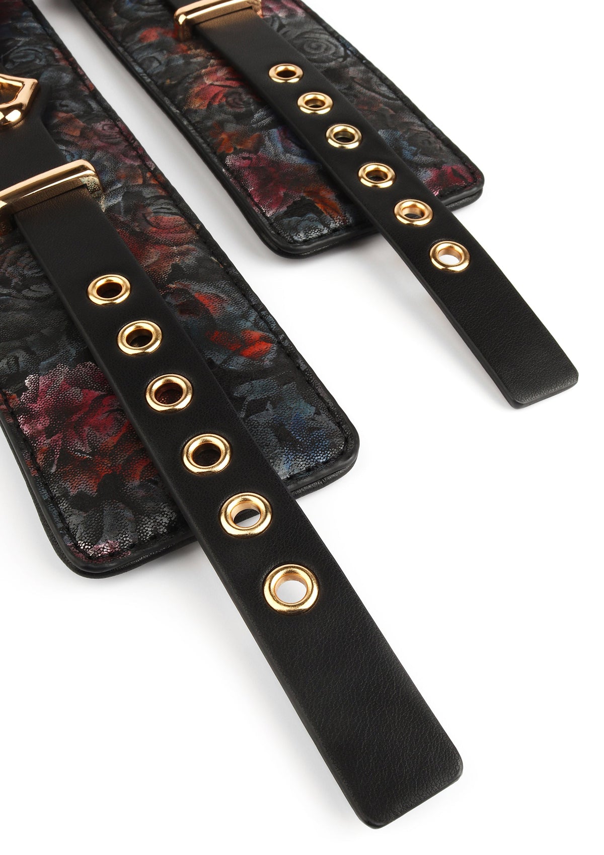 Geisha Floral Jacquard Wrist Cuffs