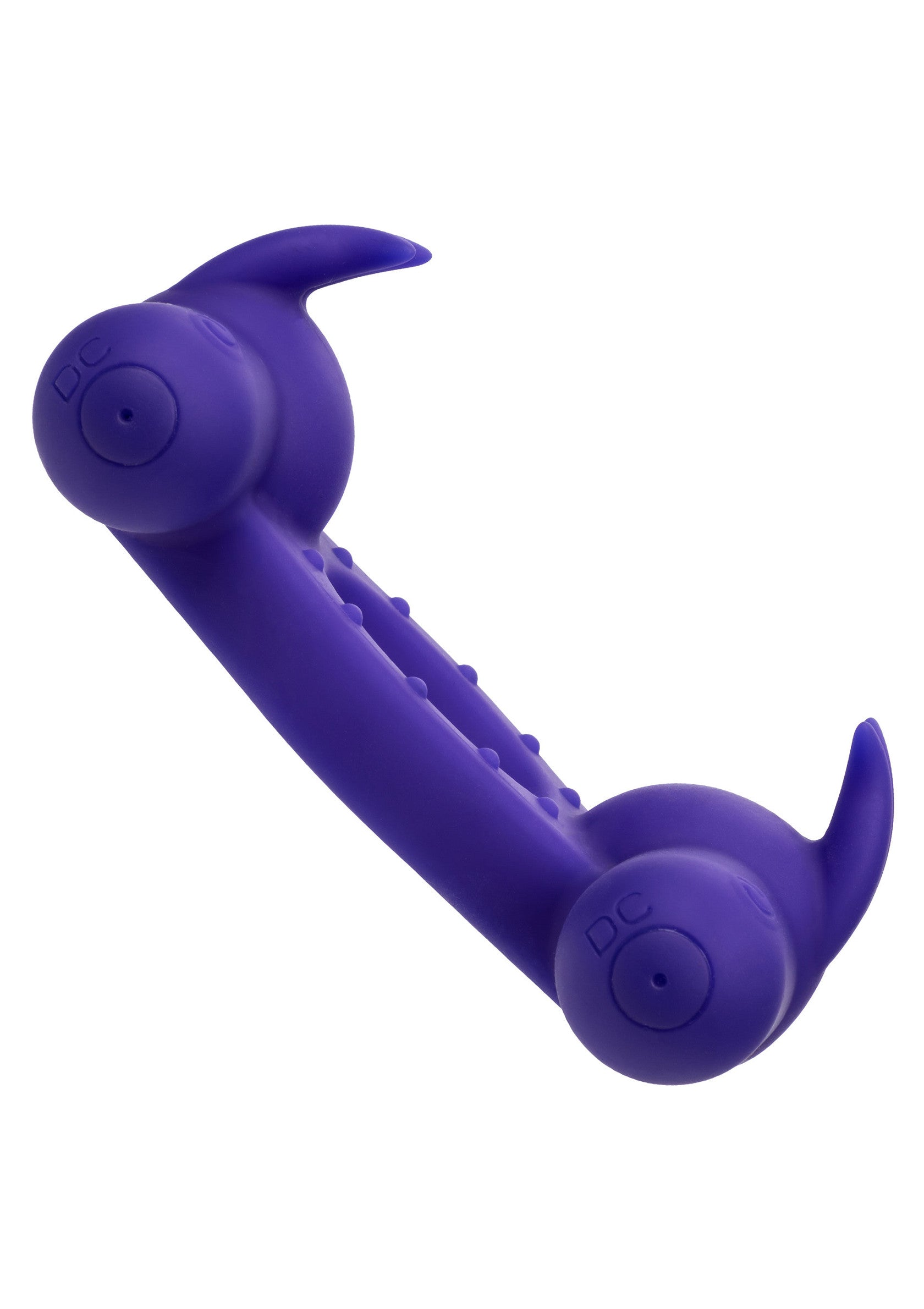 Masseur vibrant violet pour couples, pour plus de plaisir et d'intimité.; Paarse vibrerende stimulator voor koppels, voor extra genot en intimiteit.; Purple vibrating couples massager for added pleasure and intimacy.
