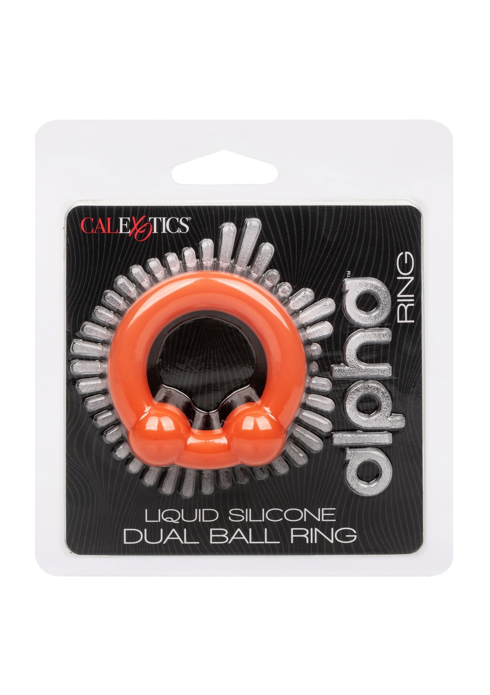 Anneau pénien CalExotics Alpha Ring en silicone liquide, maintien et plaisir améliorés.; CalExotics Alpha Ring penisring van vloeibare siliconen voor verbeterde ondersteuning en plezier.; CalExotics Alpha Ring liquid silicone cock ring for enhanced support and pleasure.