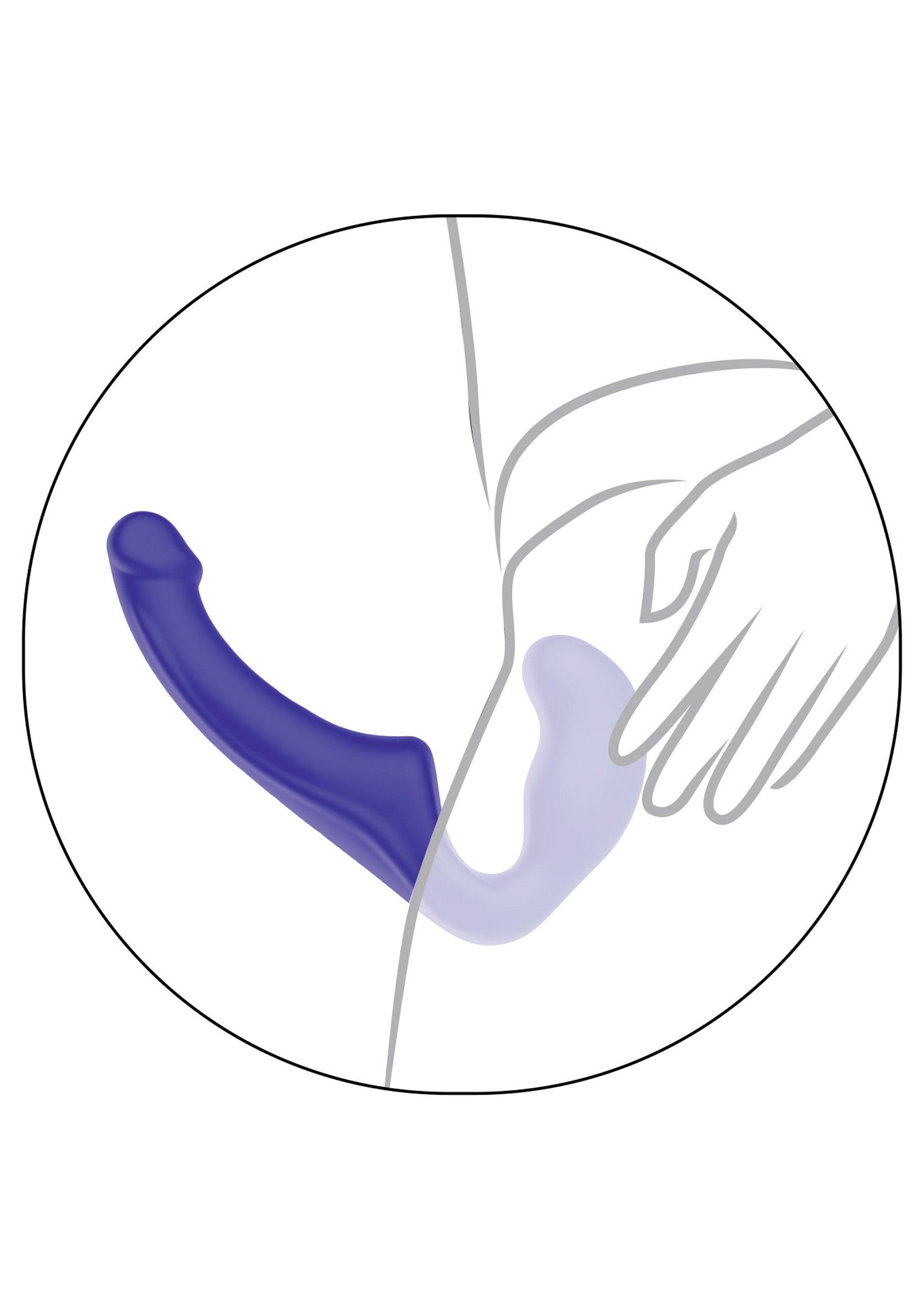 Harnais et gode réalistes. Amusez-vous avec ce godemichet vibrant violet.; Harnas en realistische dildo. Veel plezier met deze paarse vibrerende dildo.; Harness and realistic dildo. Have fun with this purple vibrating dildo.