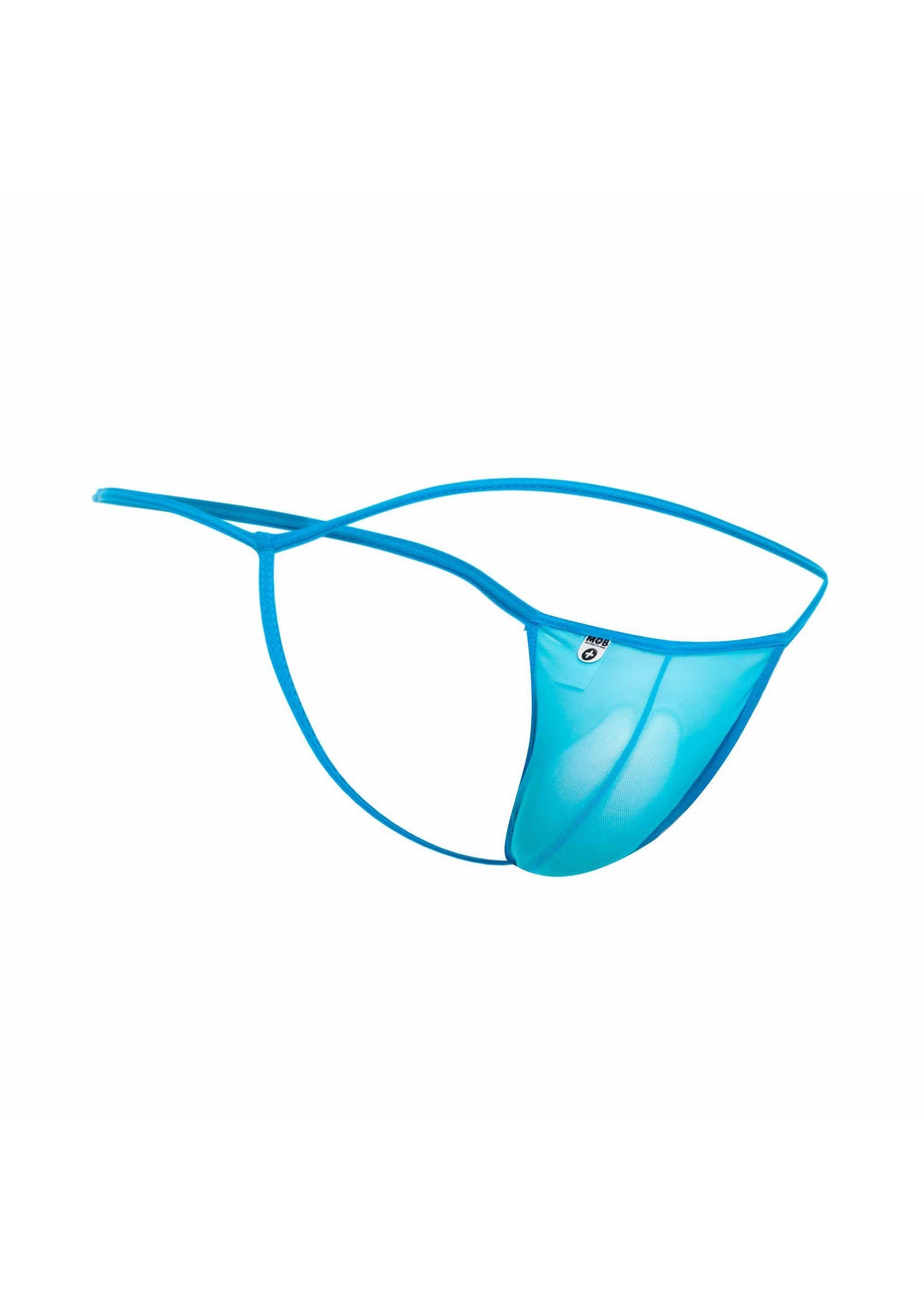String bleu pour homme. Sous-vêtement masculin minimaliste et confortable.; Blauwe string voor heren. Minimalistisch en comfortabel herenondergoed.; Blue thong for men. Minimalist and comfortable men's underwear.