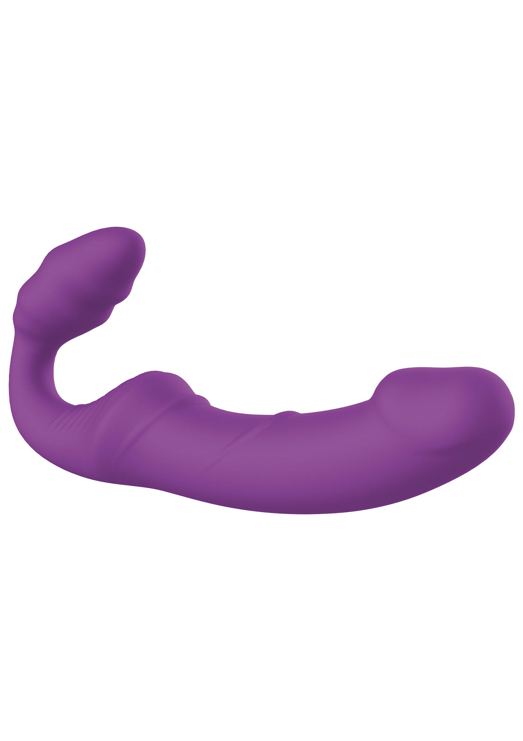 Vibrateur personnel double en violet pour le plaisir intime.; Paarse dubbele stimulator voor intiem genot.; Purple double stimulator for intimate pleasure.