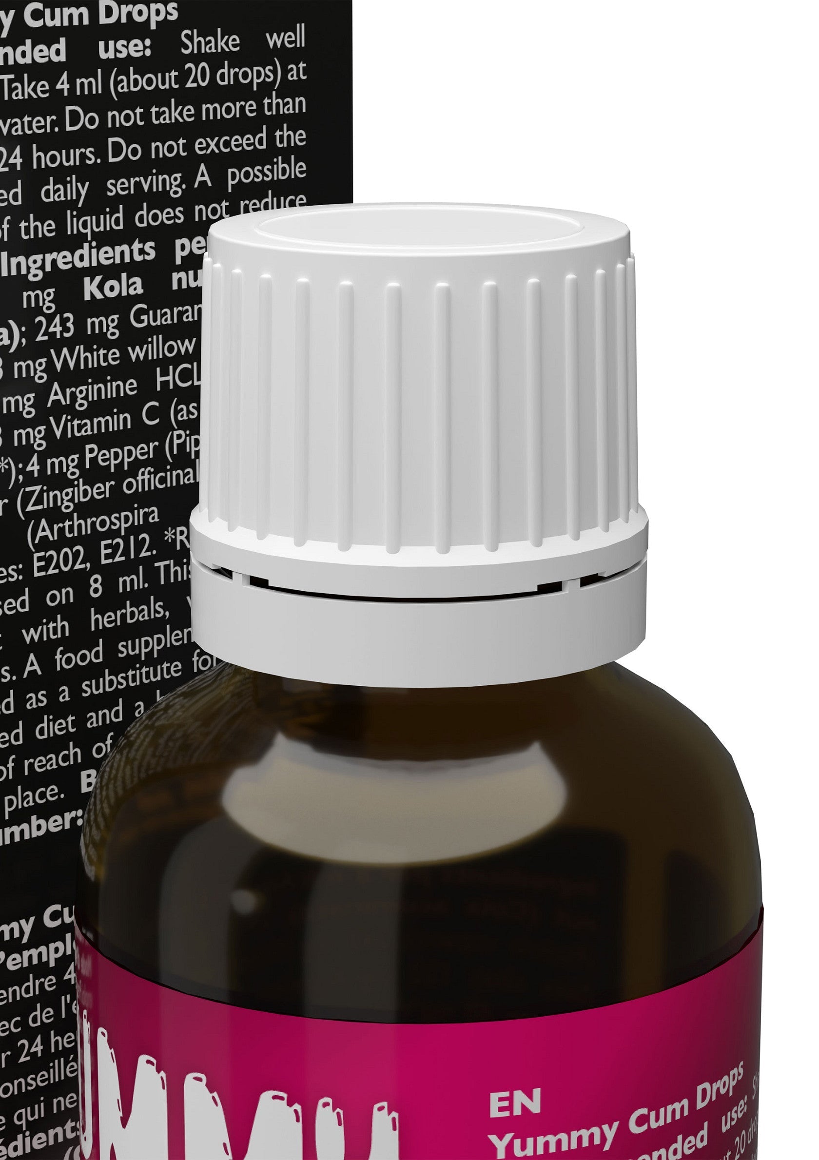 Gouttes Yummy Cum: Complément alimentaire pour adultes. Ingrédients naturels, flacon pratique. Boostez votre bien-être !; Yummy Cum Drops: voedingssupplement voor volwassenen. Natuurlijke ingrediënten, handige fles. Boost je welzijn!; Yummy Cum Drops: Adult food supplement. Natural ingredients, convenient bottle. Boost your well-being!