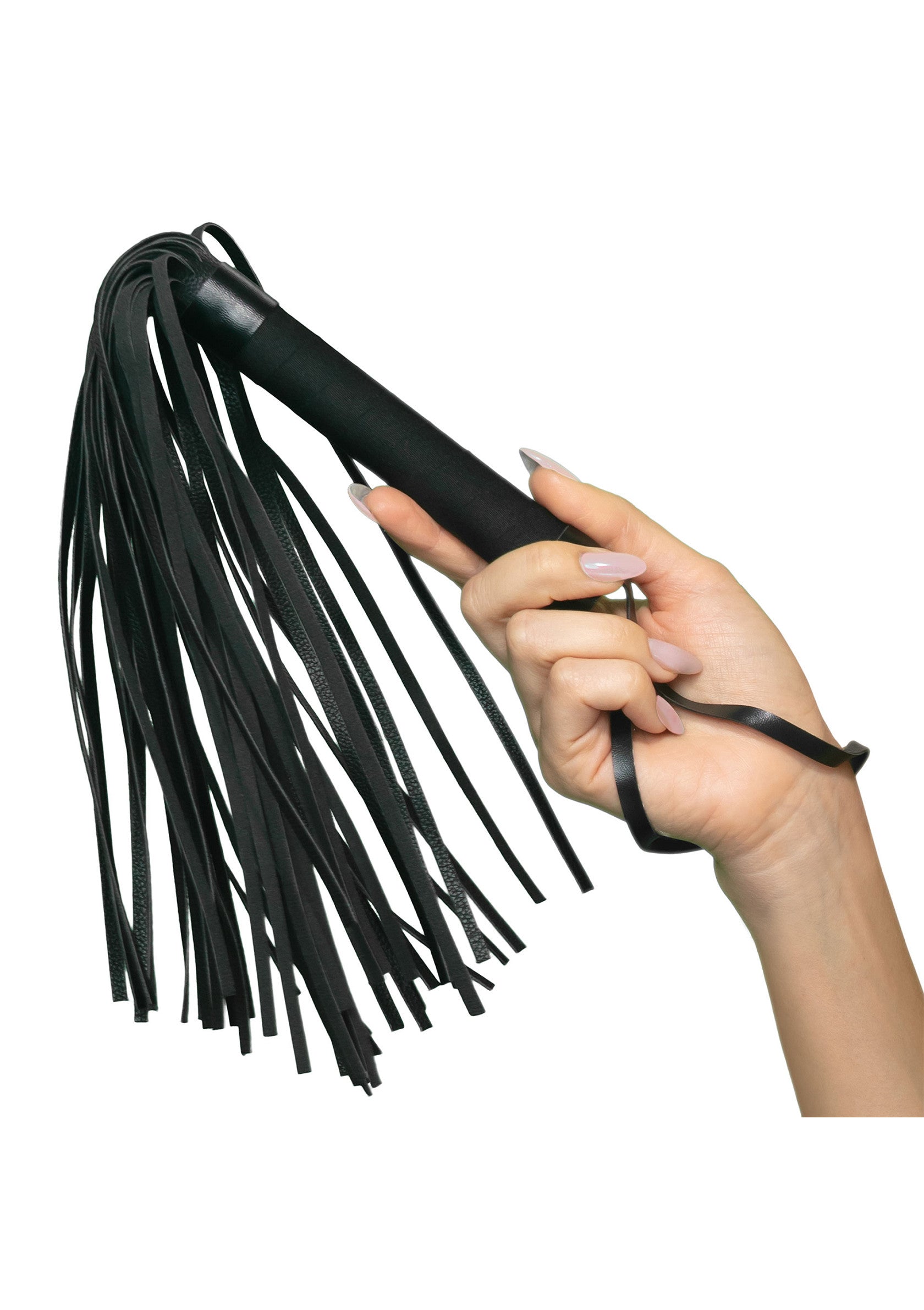 Cravache noire pour adultes. Accessoire de jeu de rôle pour pimenter votre vie amoureuse.; Zwarte zweep voor volwassenen. Rollenspel accessoire om je liefdesleven op te fleuren.; Black flogger for adults. Roleplay accessory to spice up your love life.