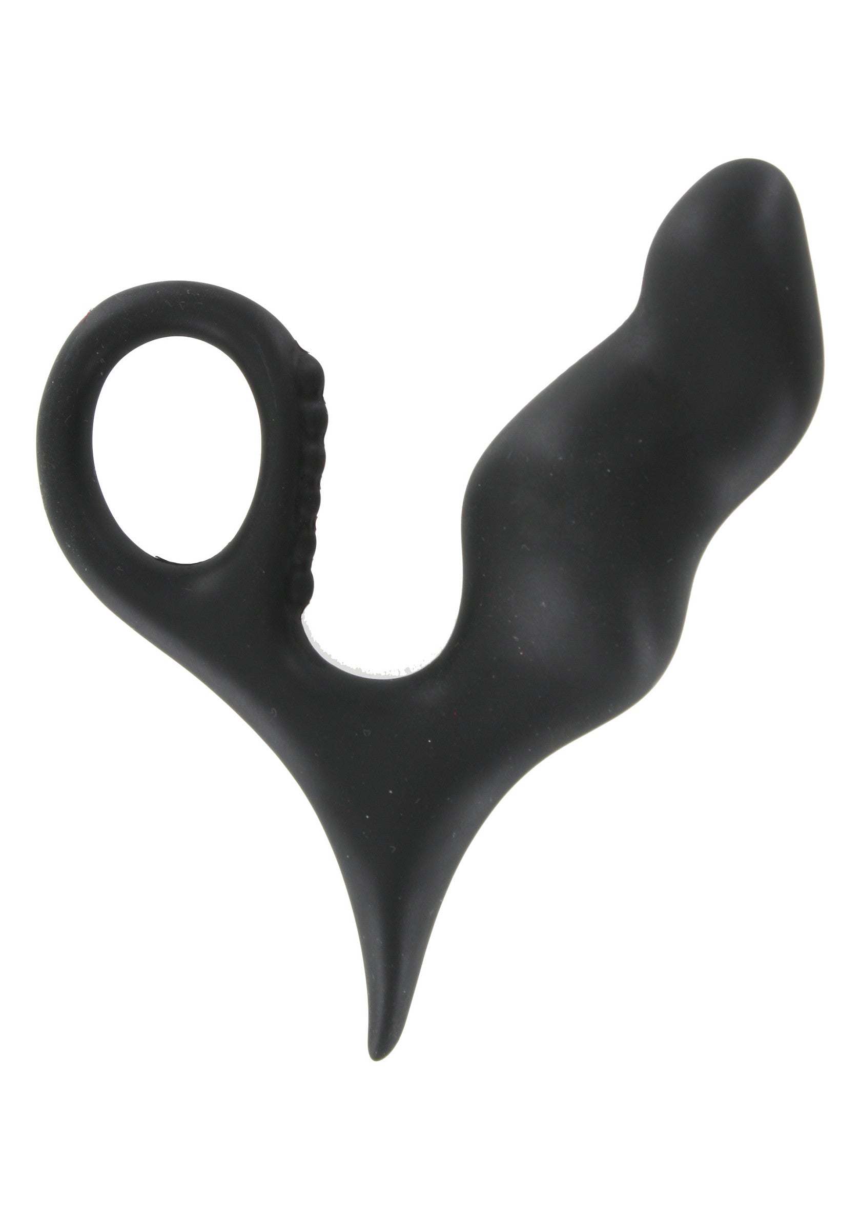 Jouet pour couple noir avec anneau pour plus de plaisir.; Zwart speeltje voor koppels met ring voor meer plezier.; Black couple toy with ring for enhanced pleasure.