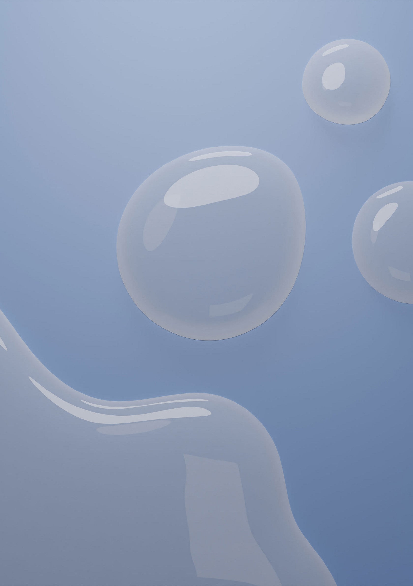 Texture douce et lisse avec des bulles translucides sur fond bleu. Idéal pour cosmétiques et bien-être.; Zachte, gladde textuur met doorschijnende bellen op een blauwe achtergrond. Ideaal voor cosmetica en wellness.; Soft, smooth texture with translucent bubbles on a blue background. Ideal for cosmetics and wellness.