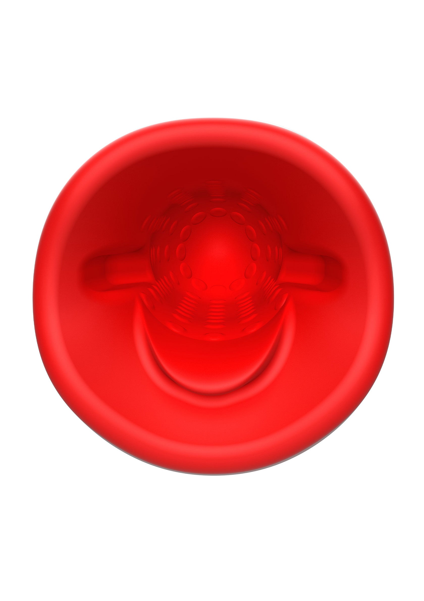 Manchon masturbateur texturé rouge pour plus de plaisir.; Rode getextureerde masturbatorhuls voor extra plezier.; Red textured masturbator sleeve for extra pleasure.