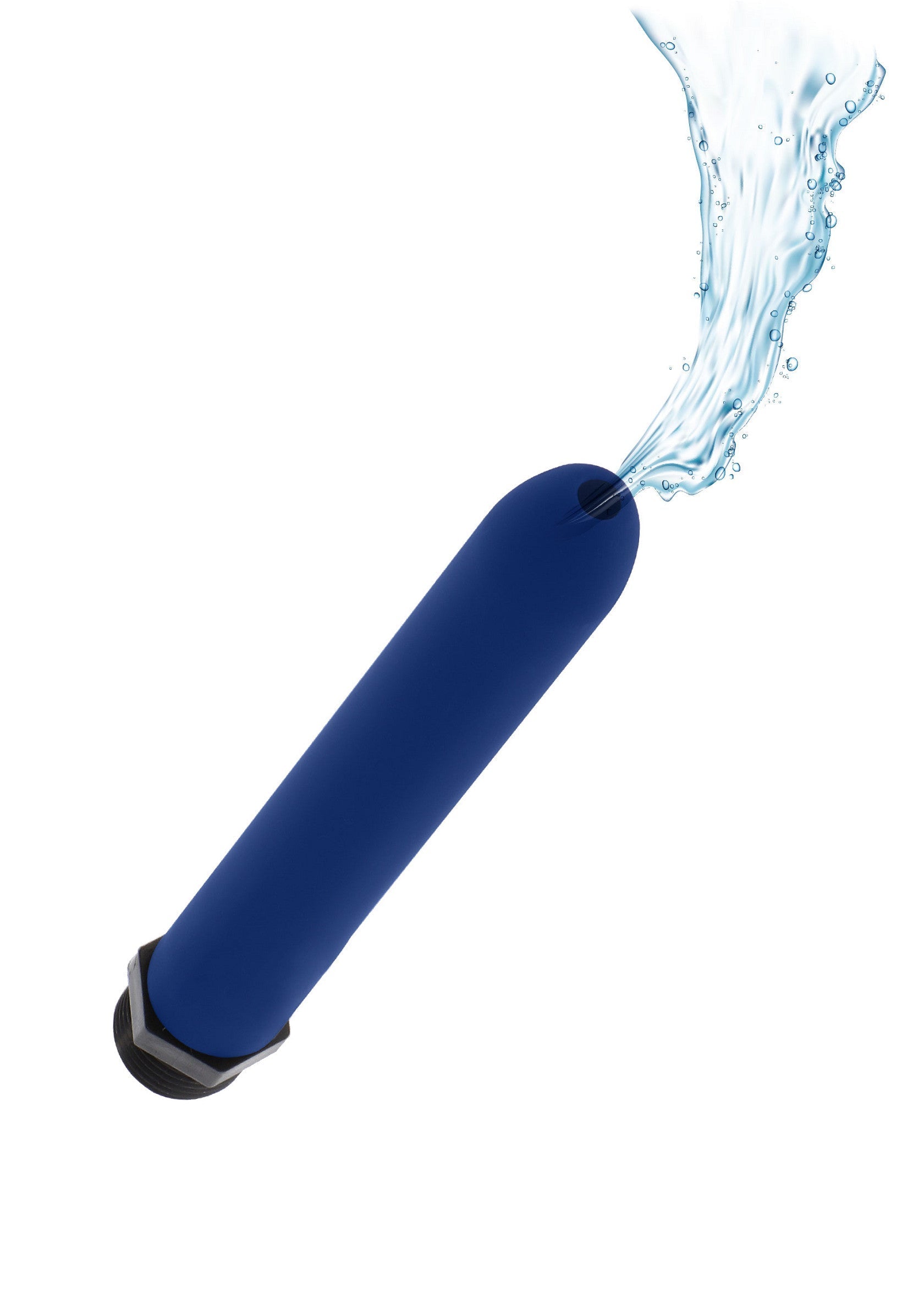 Vibromasseur bleu étanche pour des plaisirs aquatiques intenses.; Waterdichte blauwe vibrator voor intense waterpret.; Waterproof blue vibrator for intense aquatic pleasures.