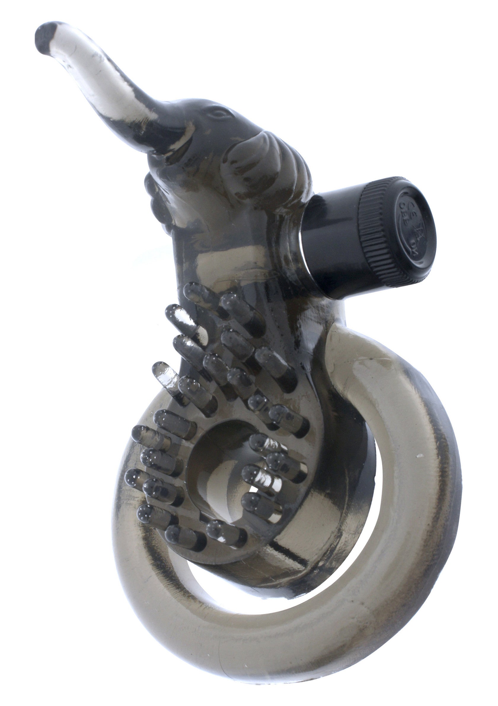 Amusez-vous avec cet accessoire d'éléphant texturé pour le plaisir masculin.; Plezier verzekerd met dit olifant accessoire met textuur voor mannelijk genot.; Have fun with this textured elephant accessory for male pleasure.