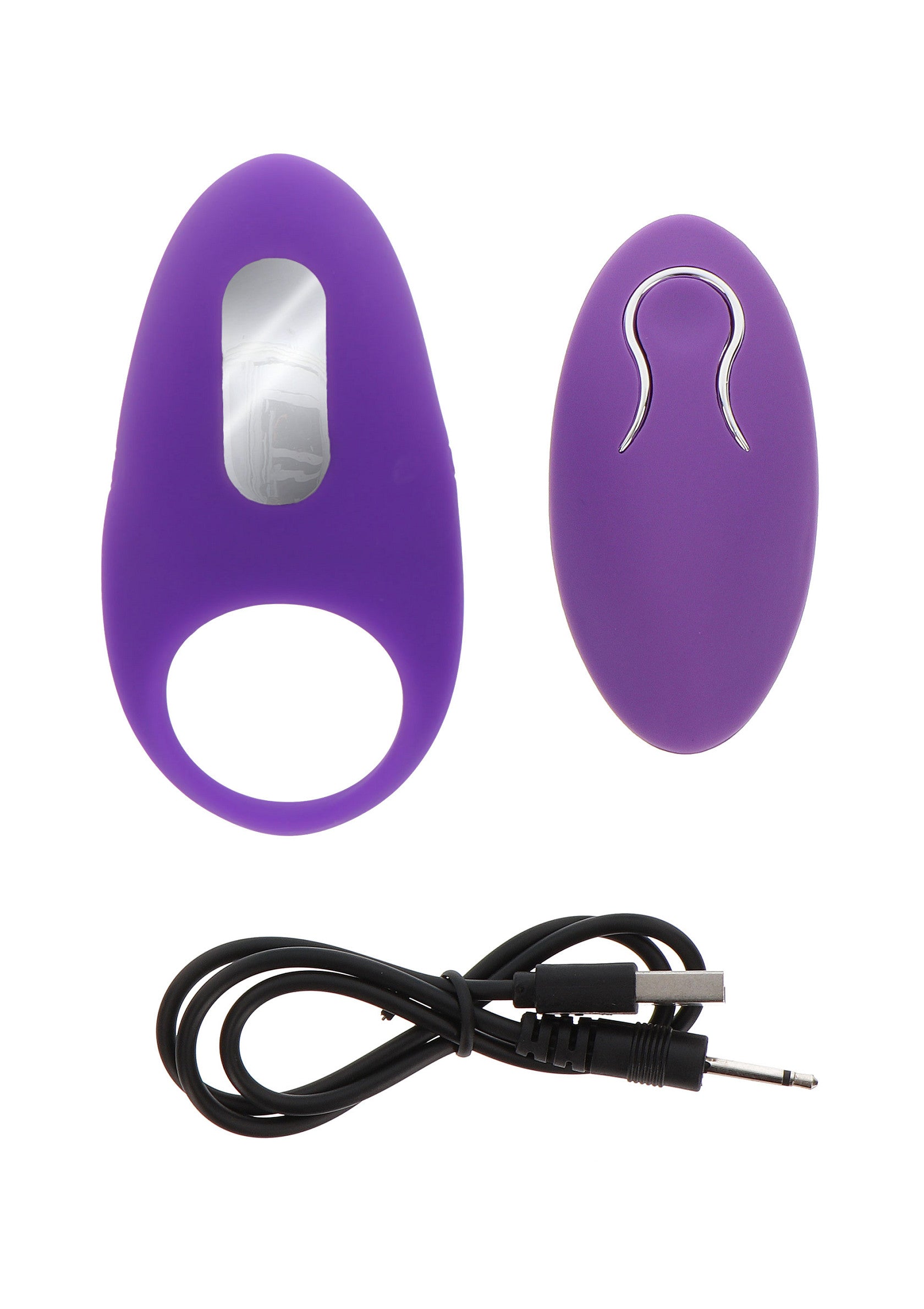 Vibrateur de couple violet rechargeable avec télécommande. Plaisir garanti !; Oplaadbare paarse koppel vibrator met afstandsbediening. Gegarandeerd plezier!; Rechargeable purple couples vibrator with remote control. Guaranteed fun!