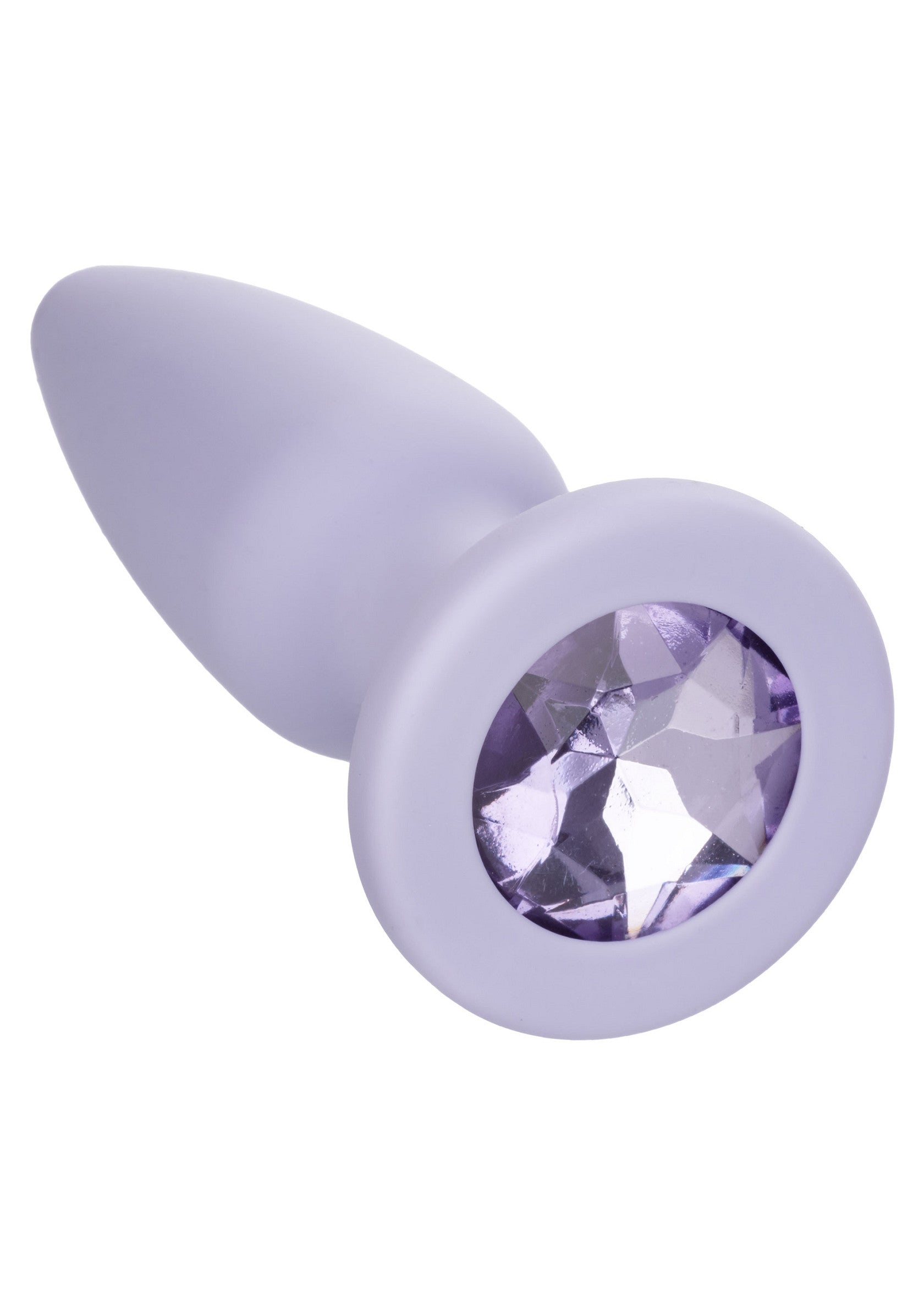 Plug anal lilas orné d'un joyau étincelant. Plaisir et élégance garantis! ; Lila anale plug met sprankelend juweel. Plezier en elegantie gegarandeerd!; Lilac anal plug adorned with a sparkling jewel. Pleasure and elegance guaranteed!