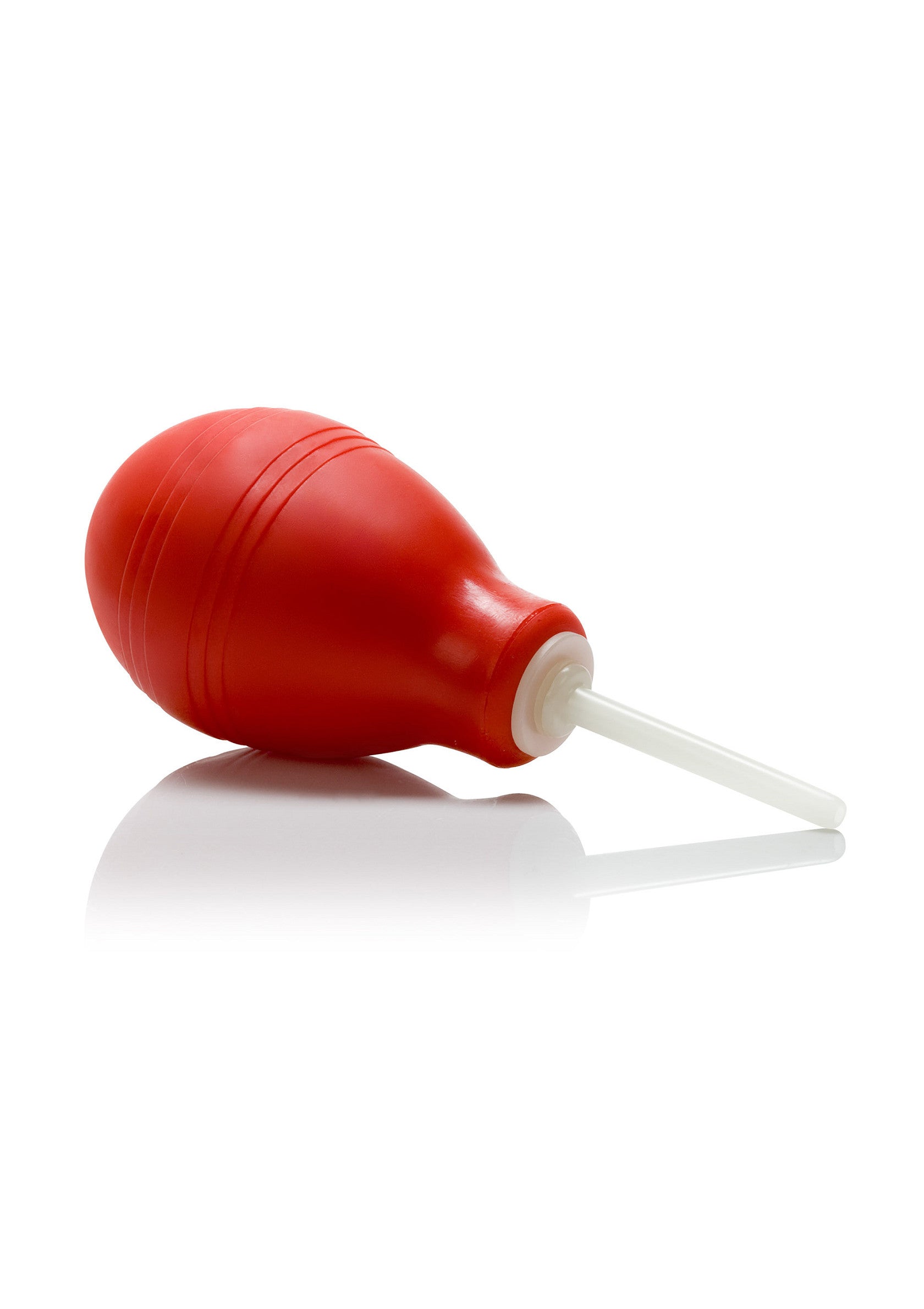 Poire à lavement rouge pour une hygiène intime optimale. Douche vaginale pour adultes, douce et facile à utiliser.; Rode klysma peer voor optimale intieme hygiëne. Zachte en gemakkelijk te gebruiken vaginale douche voor volwassenen.; Red enema bulb for optimal intimate hygiene. Gentle & easy-to-use adult vaginal douche. Comfortable & effective.