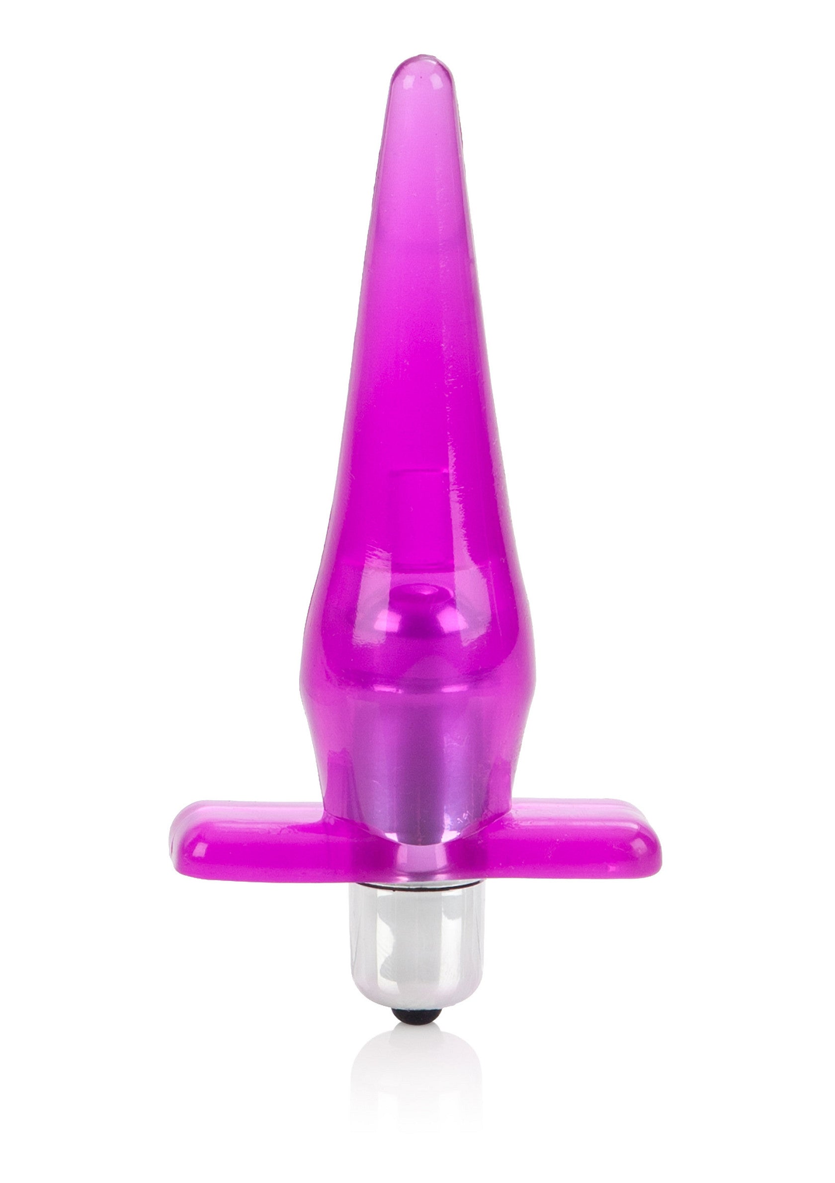 Plug anal violet pour le plaisir solitaire ou en couple.; Paarse anale plug voor solo- of koppelplezier.; Purple butt plug for solo or couple play.