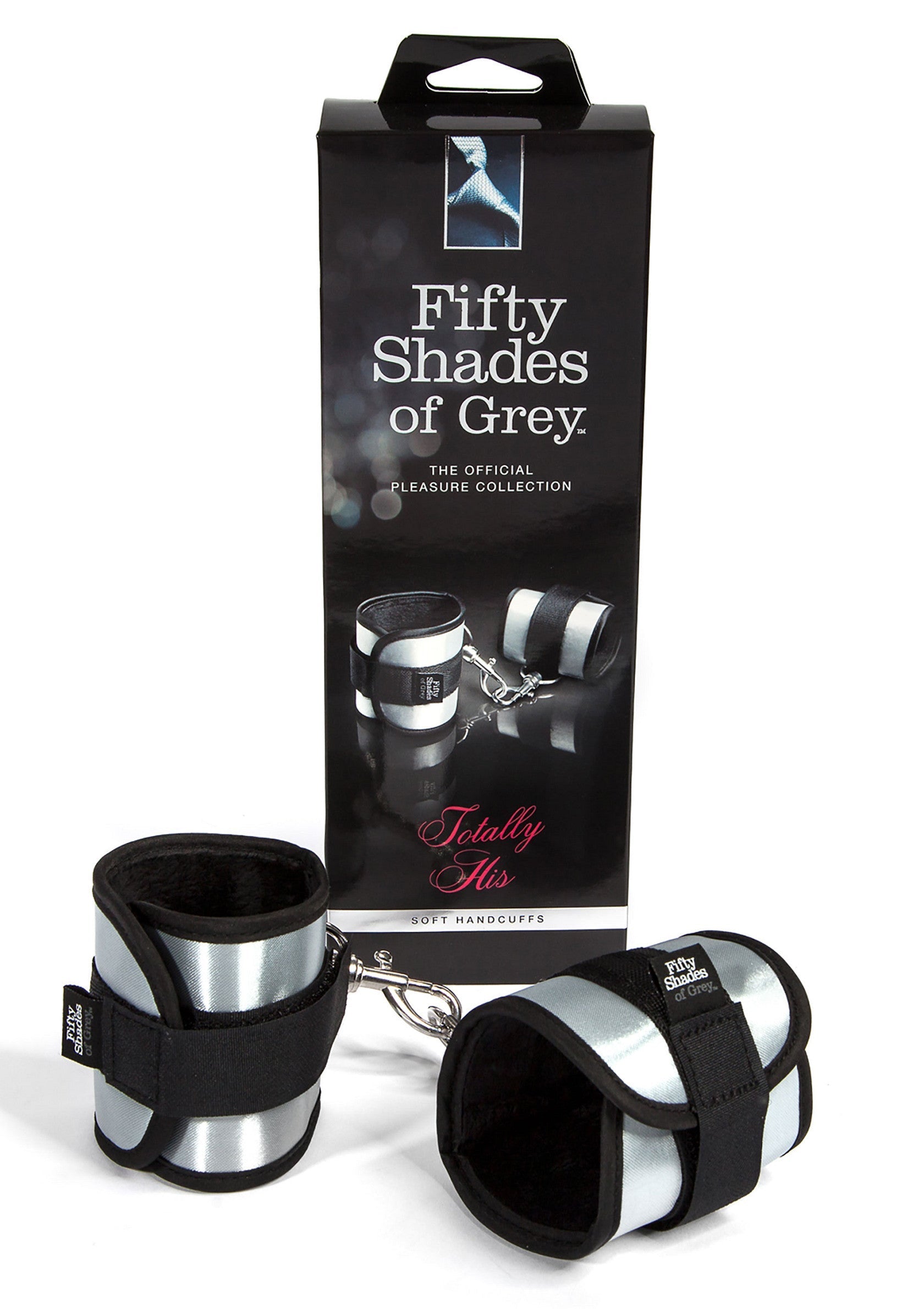 Menottes douces Fifty Shades of Grey. Accessoire de plaisir idéal pour jeux coquins et sensations fortes.; Fifty Shades of Grey zachte handboeien. Perfect accessoire voor ondeugende spelletjes en spannende sensaties.; Fifty Shades of Grey soft handcuffs. Perfect pleasure accessory for kinky games and exciting sensations.