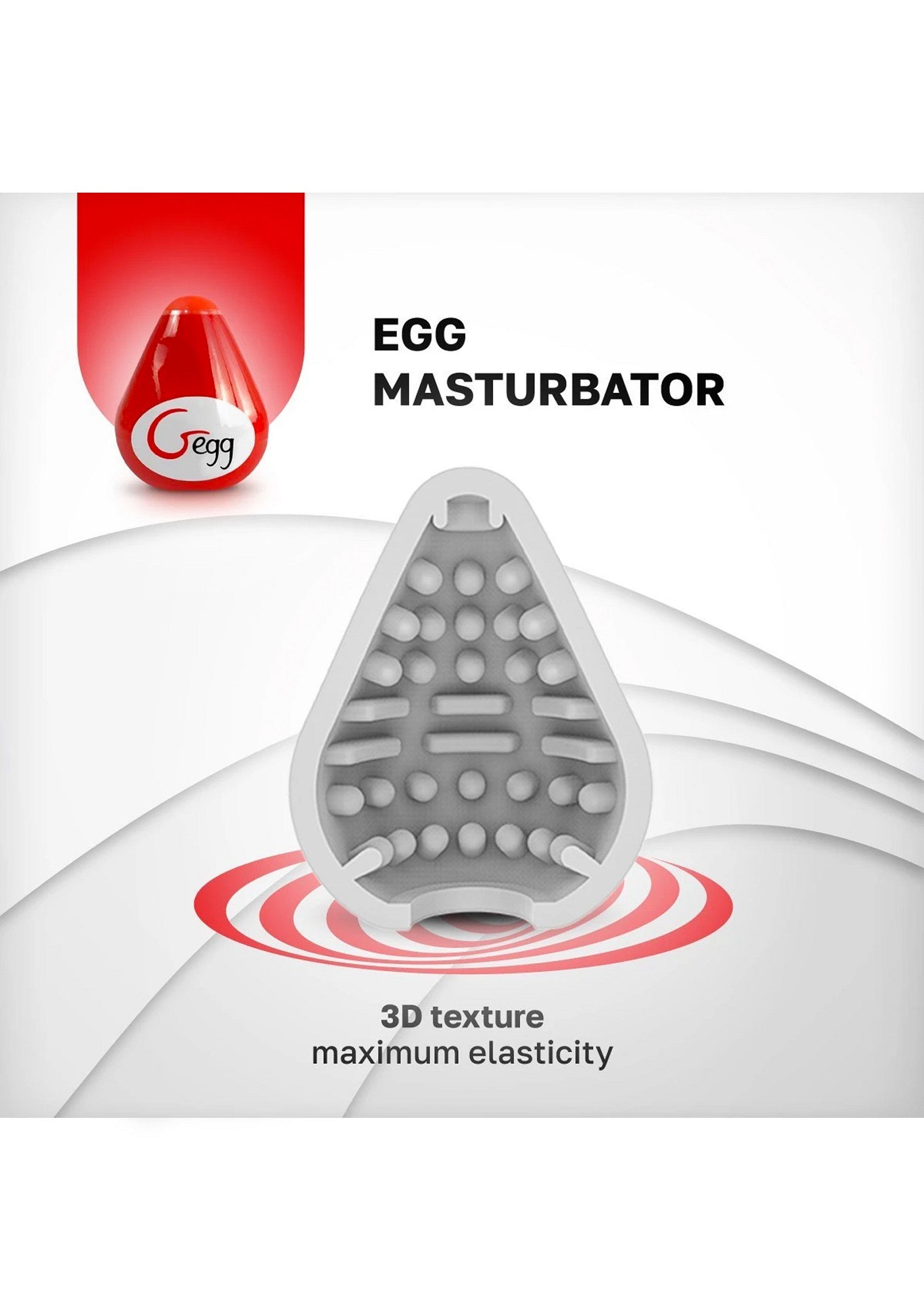 Masturbateur œuf texturé 3D pour une élasticité maximale et une stimulation intense. Plaisir garanti!; 3D getextureerde ei-masturbator voor maximale elasticiteit en intense stimulatie. Gegarandeerd plezier!; 3D textured egg masturbator for maximum elasticity and intense stimulation. Guaranteed pleasure!