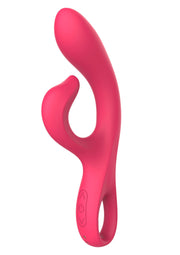 Vibromasseur vibrant rose pour le plaisir féminin.; Roze vibrator voor vrouwelijke genot.; Pink vibrating sex toy for feminine pleasure.