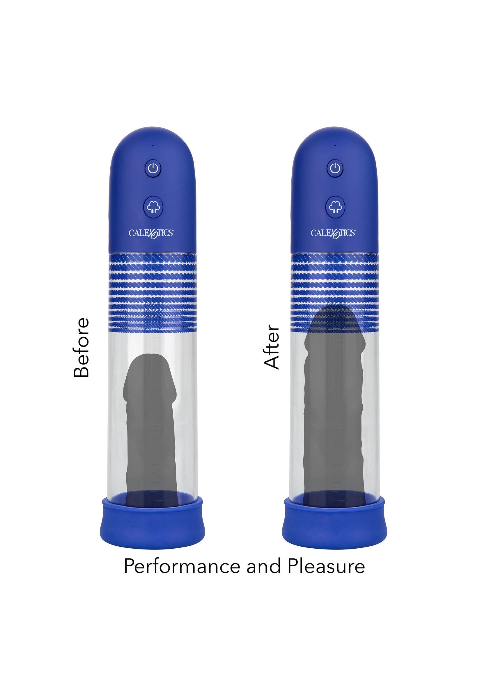 Pompe à pénis CalExotics pour l'amélioration de la performance et du plaisir.; CalExotics penis pomp voor prestatieverbetering en plezier.; CalExotics penis pump for performance enhancement and pleasure.