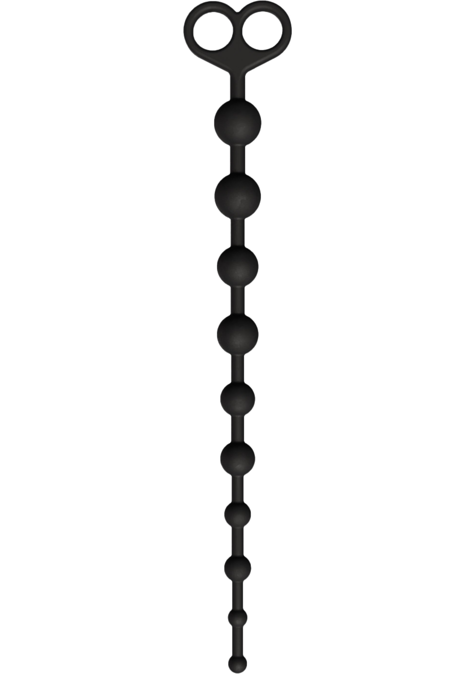 Billes anales noires pour un plaisir intense.; Zwarte anale balletjes voor intense stimulatie.; Black anal beads for intense pleasure.