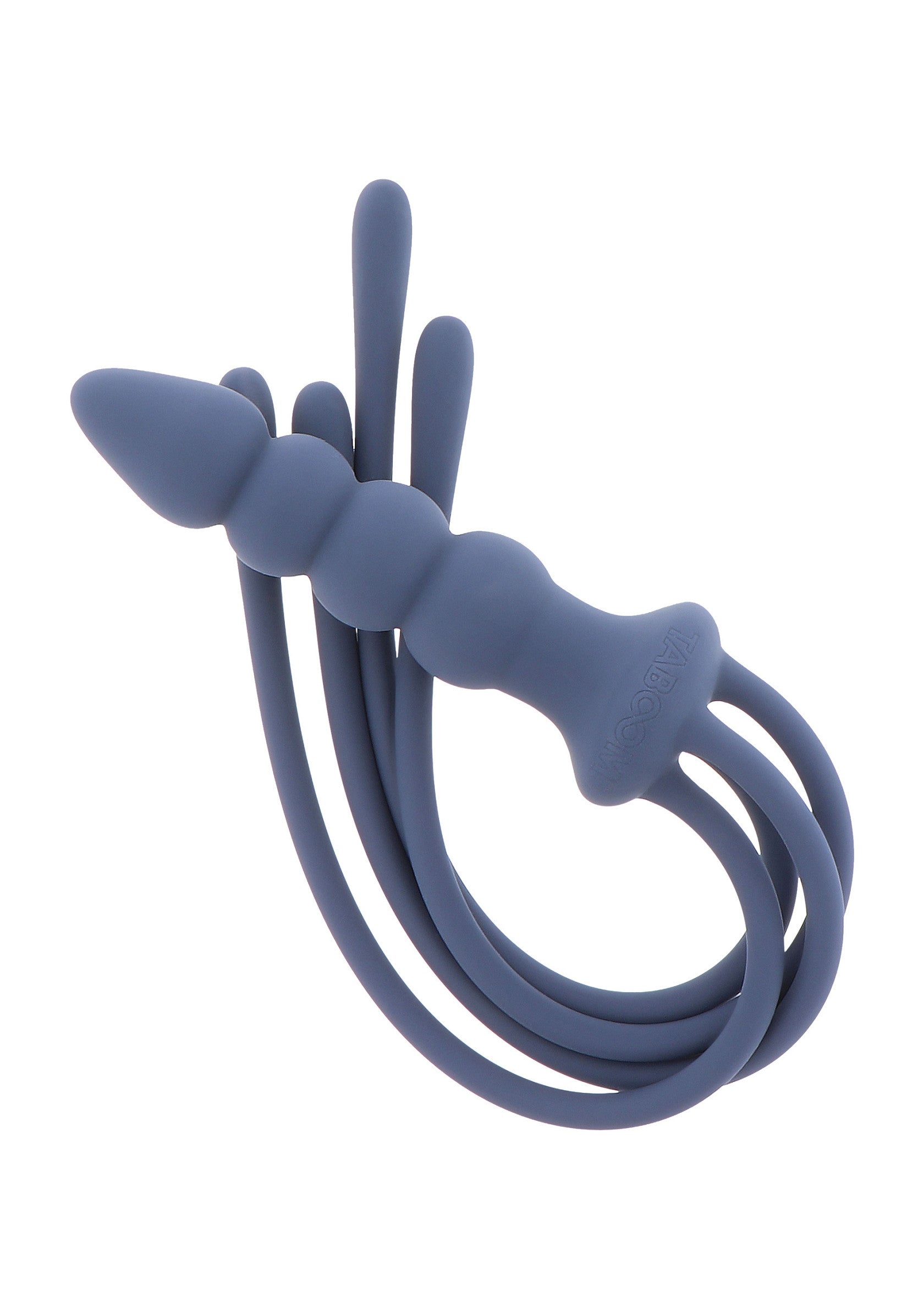 Plug anal en silicone bleu avec anneau pénien pour une stimulation intense et un plaisir partagé.; Blauwe siliconen anale plug met penisring voor intense stimulatie en gedeeld plezier.; Blue silicone anal plug with penis ring for intense stimulation and shared pleasure.
