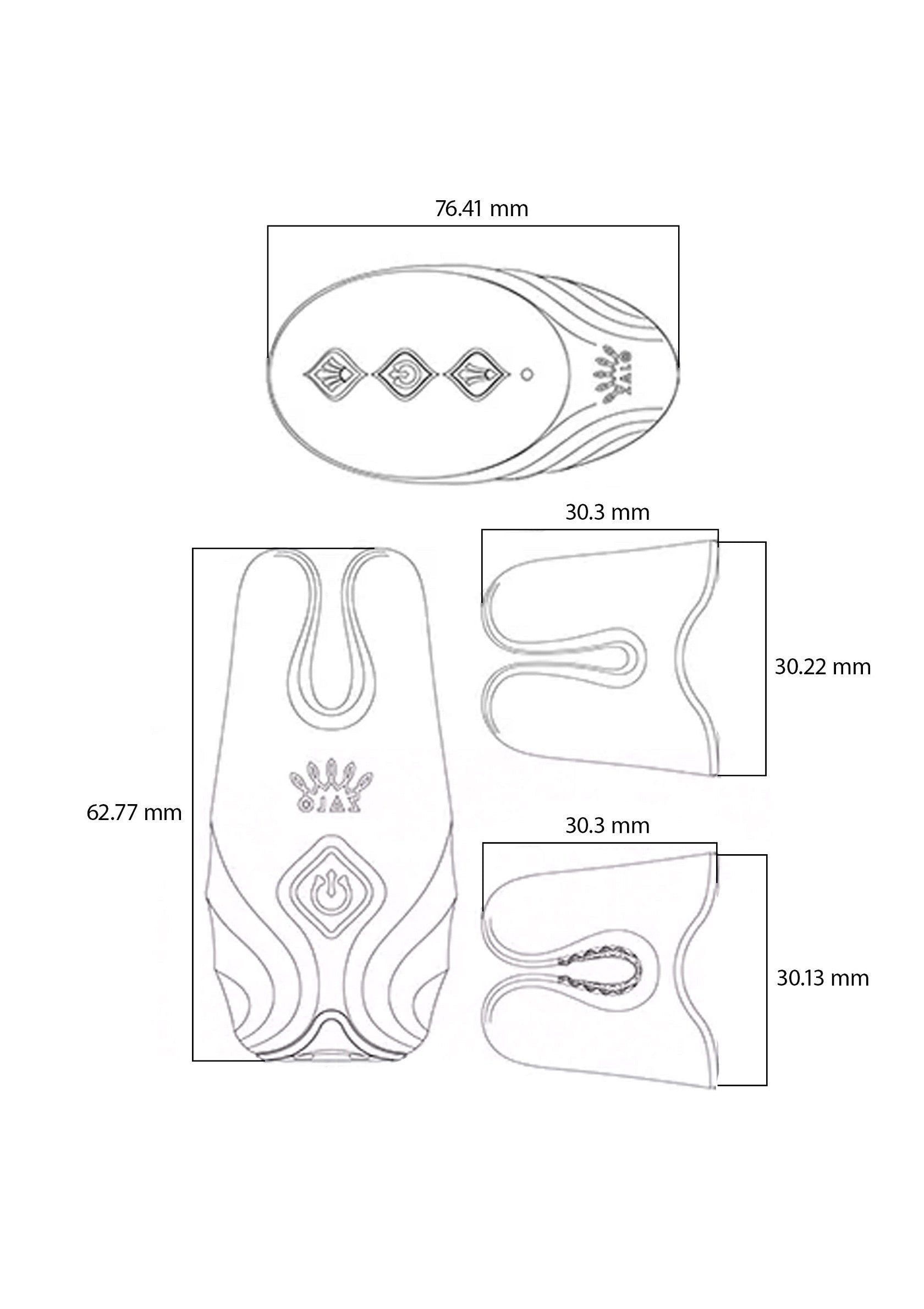 Schéma technique d'un appareil avec dimensions. Idéal pour les spécifications produit.; Technische tekening van een apparaat met afmetingen. Ideaal voor productspecificaties.; Technical diagram of a device with dimensions. Ideal for product specifications.