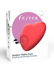 Koroon Heartbeat Rhythm of Love stimulateur vibrant et pulsant pour adultes.; Koroon Heartbeat Rhythm of Love pulserende en vibrerende stimulator voor volwassenen.; Koroon Heartbeat Rhythm of Love pulsating and vibrating stimulator for adults.
