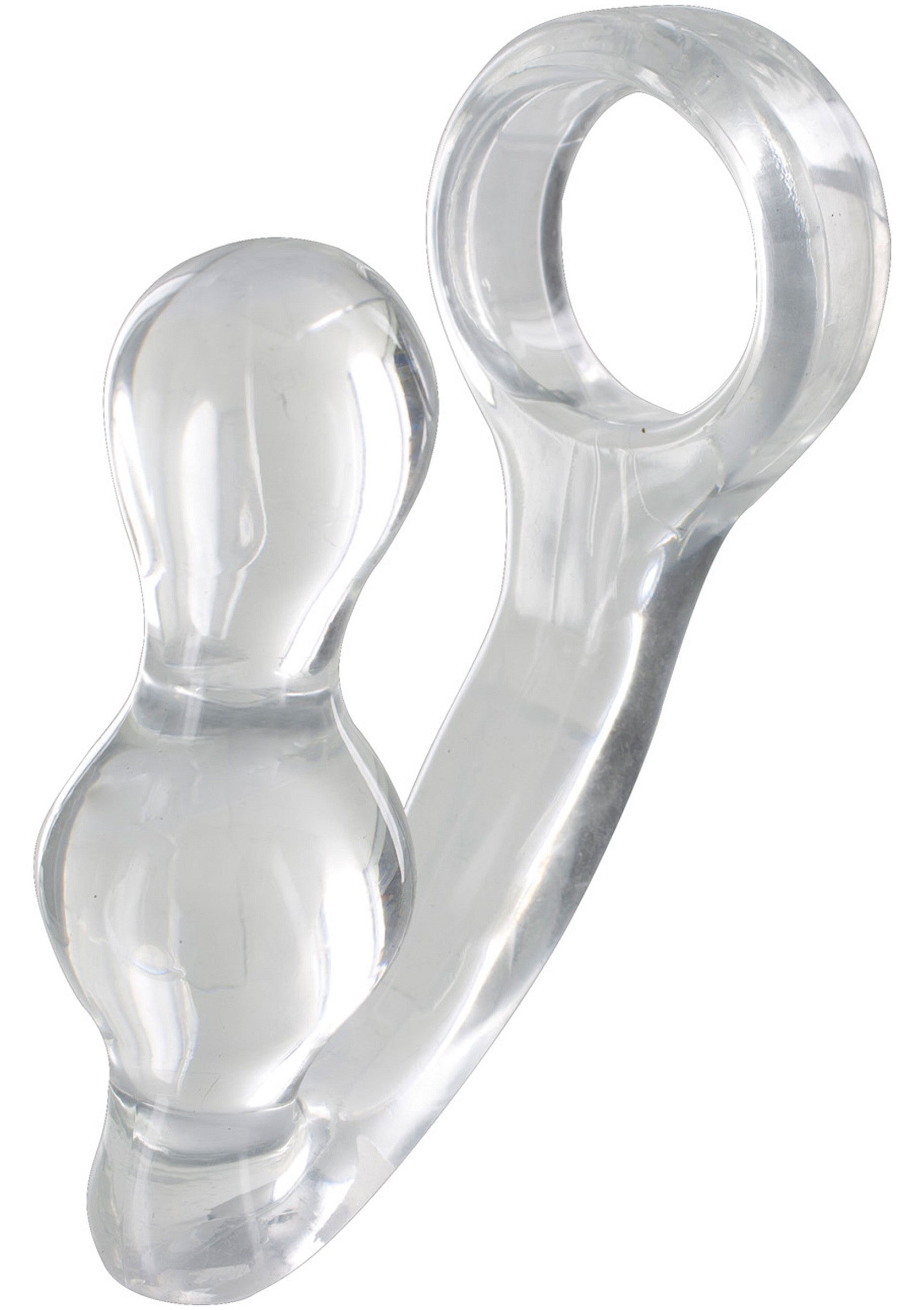 Jouet transparent avec anneau pour une stimulation intense et un plaisir partagé. Découvrez de nouvelles sensations!; Transparant speeltje met ring voor intense stimulatie en gedeeld plezier. Ontdek nieuwe sensaties!; Clear toy with ring for intense stimulation and shared pleasure. Discover new sensations!