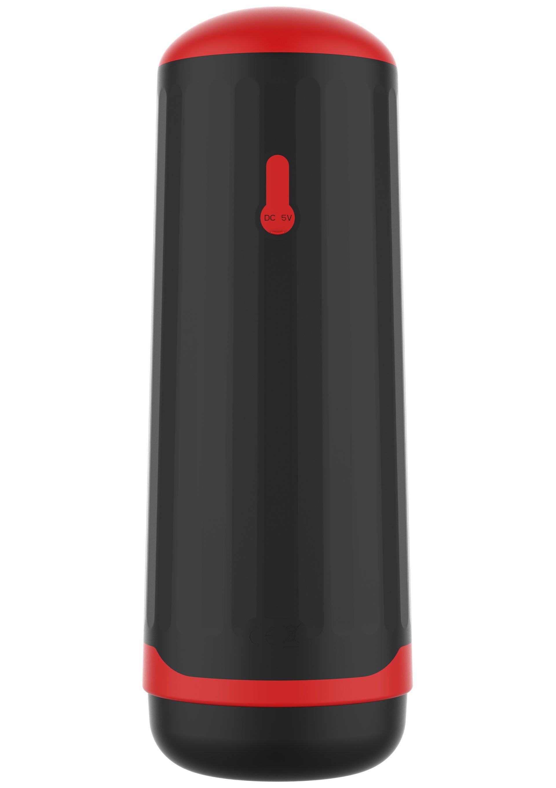 Ouvre-bouteille électrique noir et rouge élégant et moderne.; Stijlvolle, moderne zwart-rode elektrische opener.; Sleek, modern black and red electric opener.