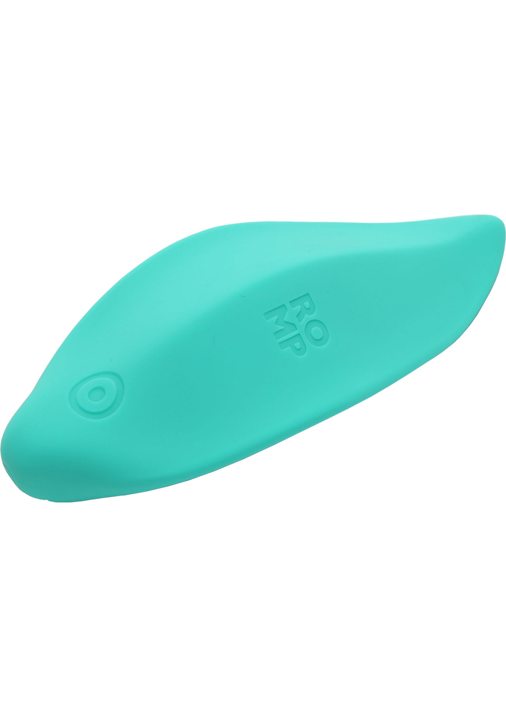 Masseur vibrant Romp Wave turquoise pour le plaisir personnel. Design ergonomique et étanche.; Turkoois Romp Wave vibrerende stimulator voor persoonlijk genot. Ergonomisch en waterdicht design.; Teal Romp Wave vibrating massager for personal pleasure. Ergonomic and waterproof design.