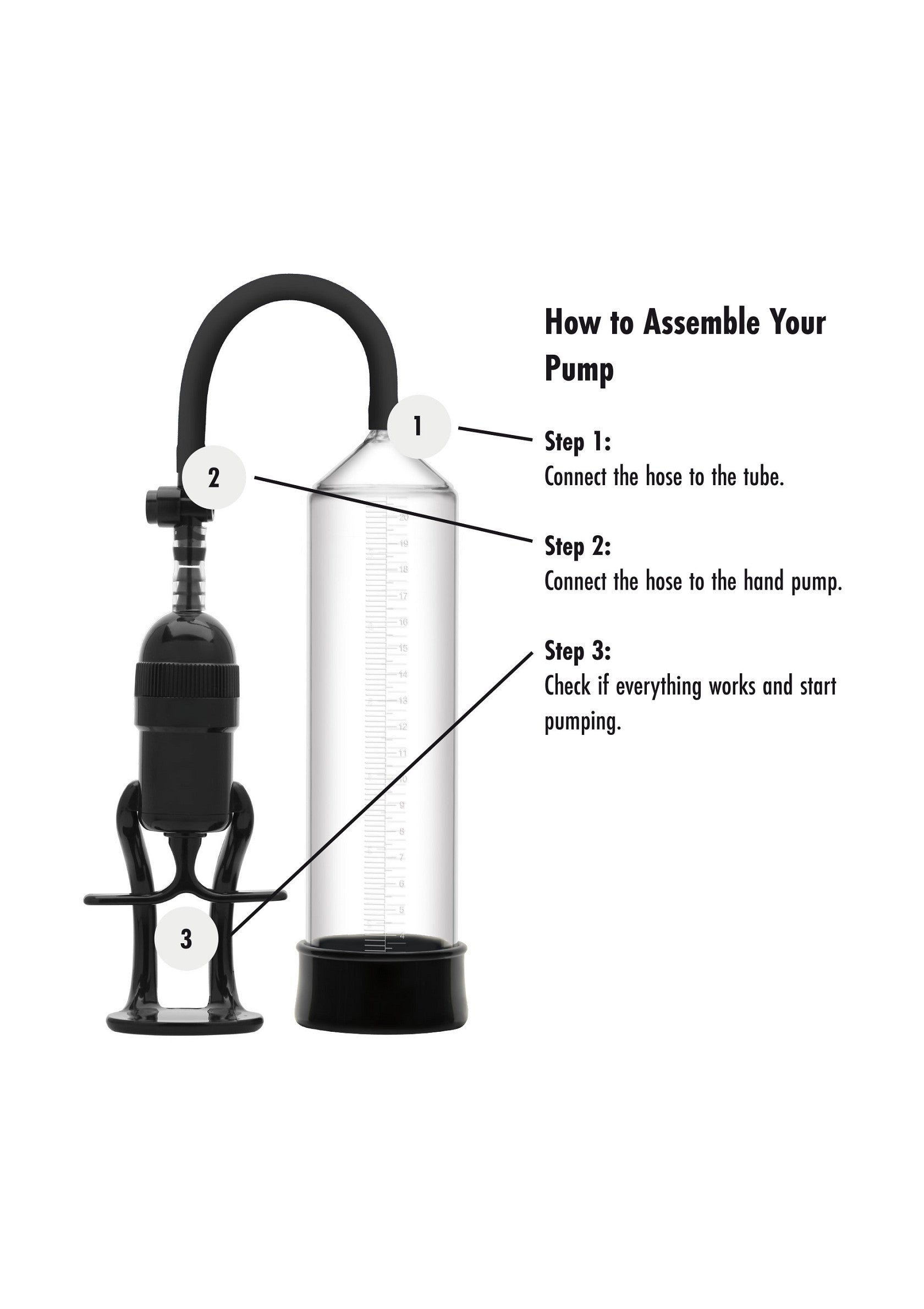 Instructions d'assemblage de pompe.; Montage instructies pomp.; Pump assembly instructions.