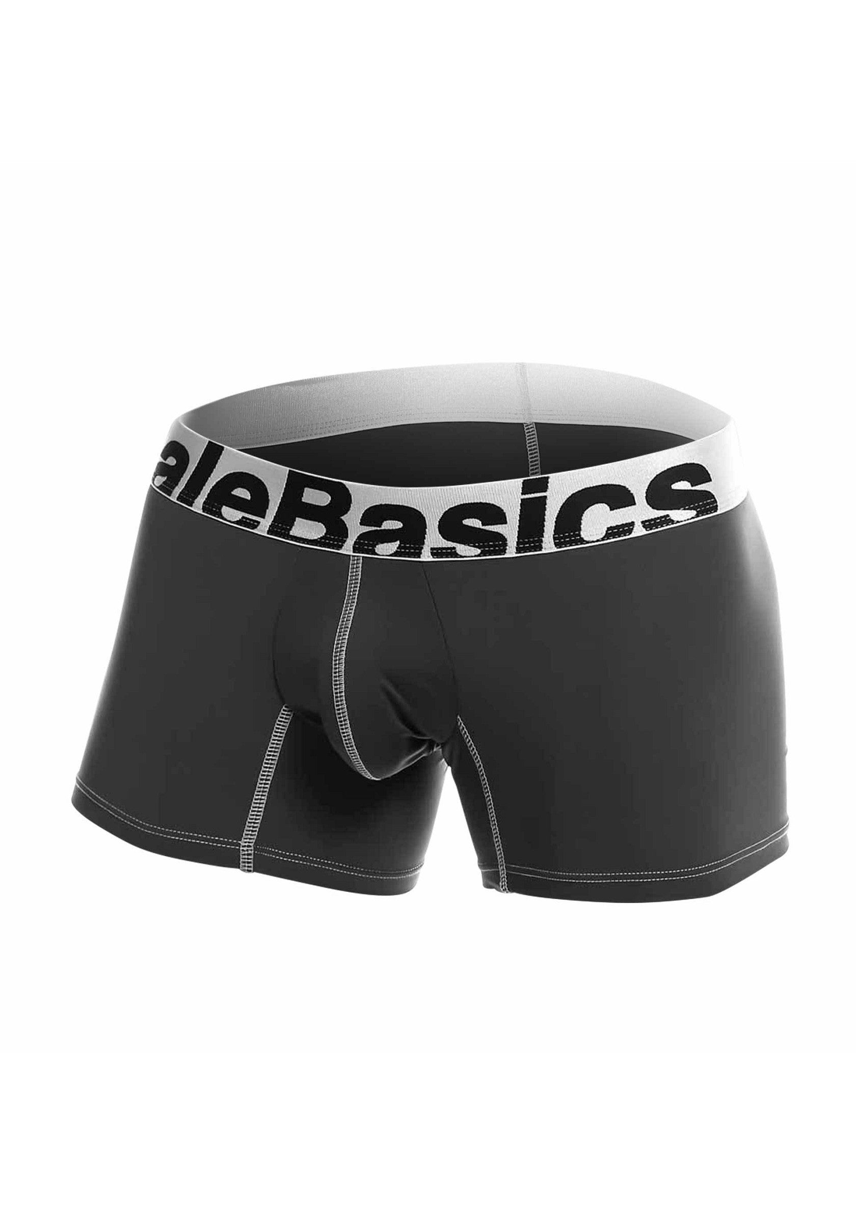 Boxer noir pour homme avec ceinture élastique logotypée.; Zwarte herenboxershort met elastische logoband.; Black men's boxer briefs with logo elastic waistband.