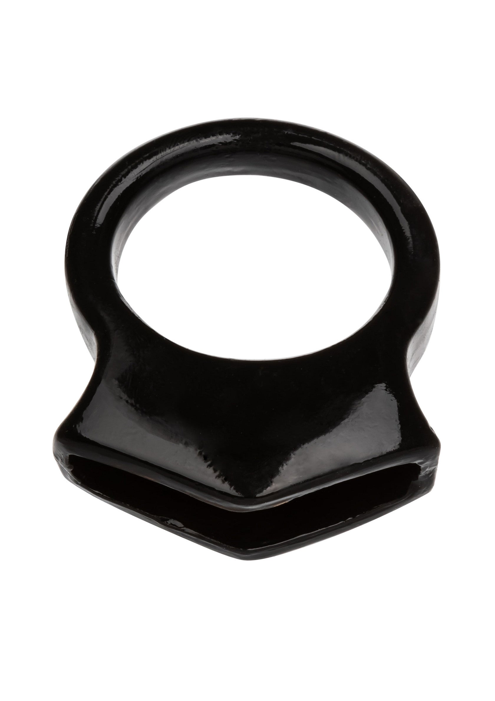 Anneau pénien noir brillant pour plus de plaisir et de sensations fortes.; Glanzende zwarte penisring voor extra plezier en sensatie.; Shiny black cock ring for extra pleasure and sensation.