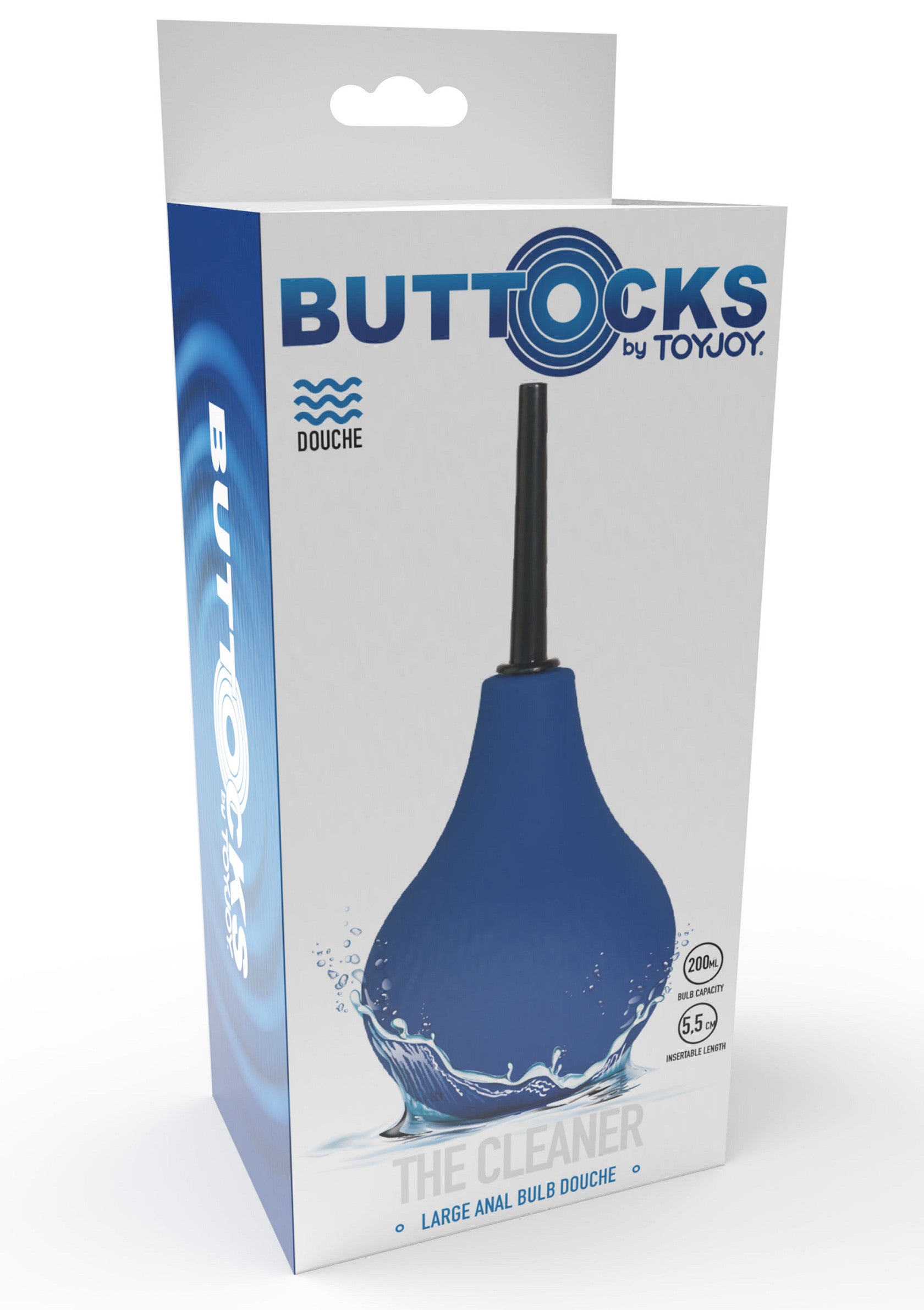 Buttocks The Cleaner: Grosse poire à lavement anal. Solution d'hygiène intime.; Buttocks The Cleaner: Grote anale klysma. Intieme hygiëne oplossing.; Buttocks The Cleaner: Large anal bulb douche. Intimate hygiene solution.
