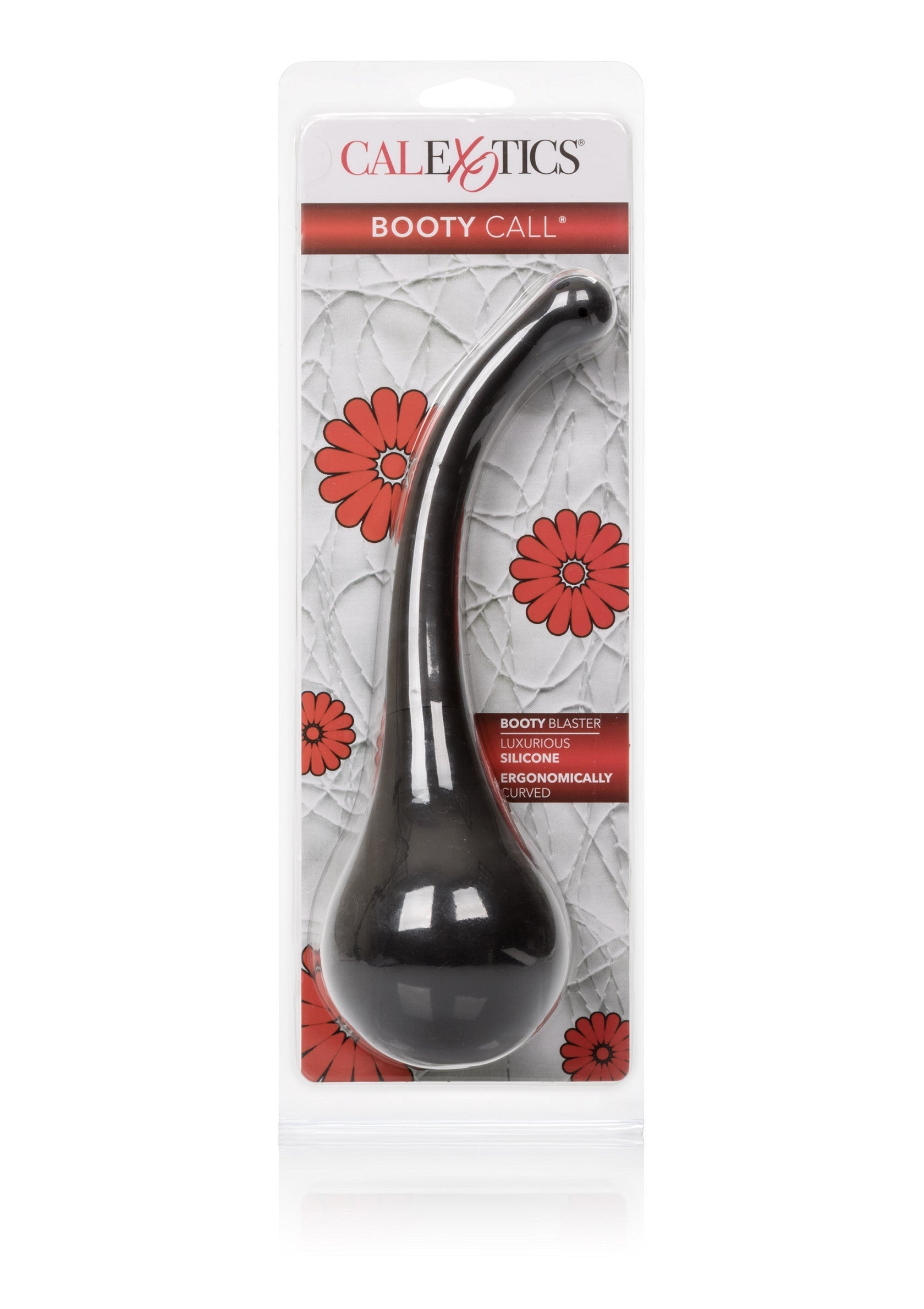 CalExotics Booty Call, gode anal de luxe en silicone, ergonomique et conçu pour le plaisir.; CalExotics Booty Call, luxe siliconen anale staaf, ergonomisch gevormd voor optimaal genot.; CalExotics Booty Call, luxury silicone anal dildo, ergonomically curved for maximum pleasure.