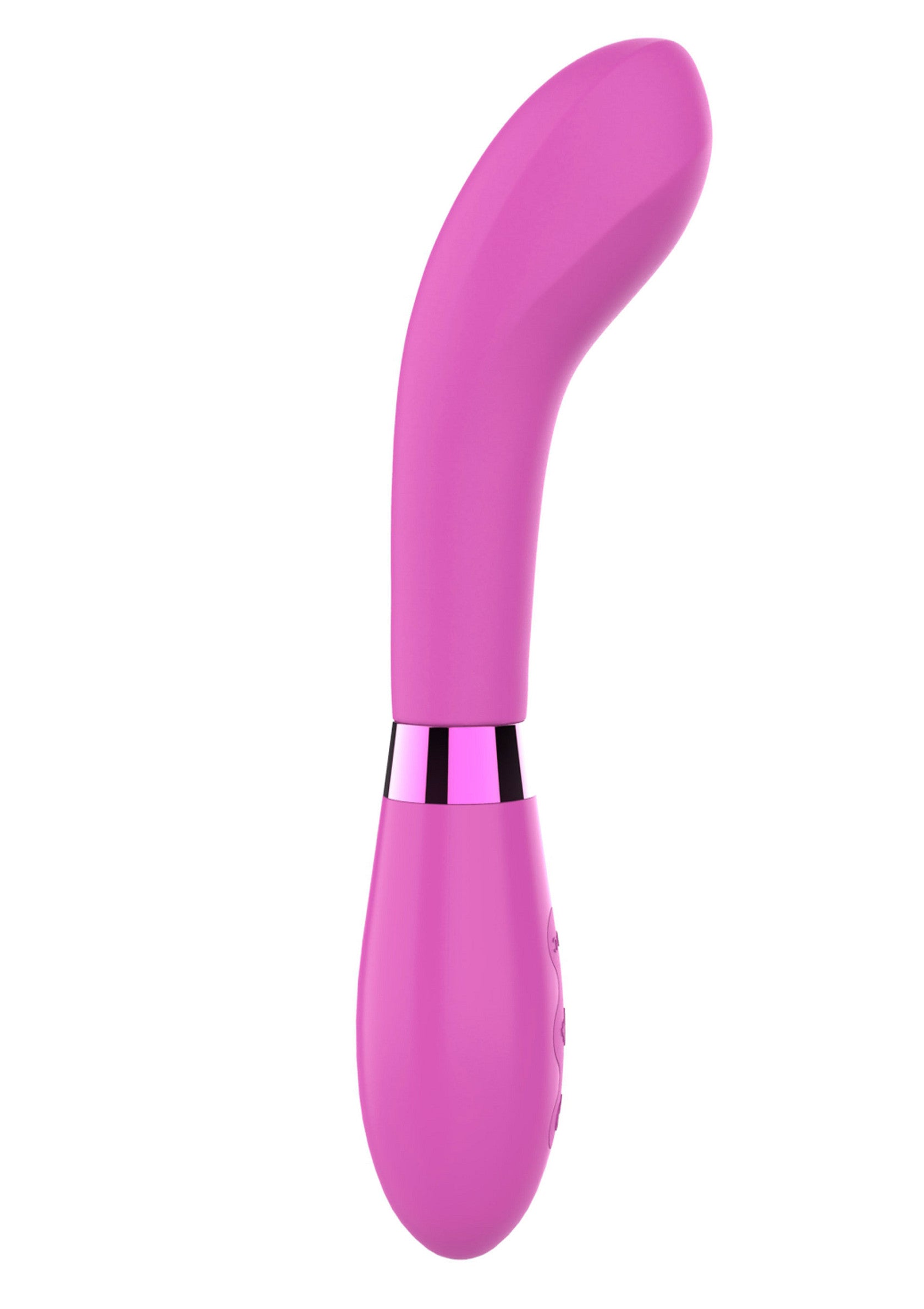 Vibromasseur incurvé rose pour le plaisir et la détente, idéal pour le bien-être intime.; Roze gebogen vibrator voor plezier en ontspanning, ideaal voor intiem welzijn.; Pink curved vibrator for pleasure and relaxation, ideal for intimate wellness.