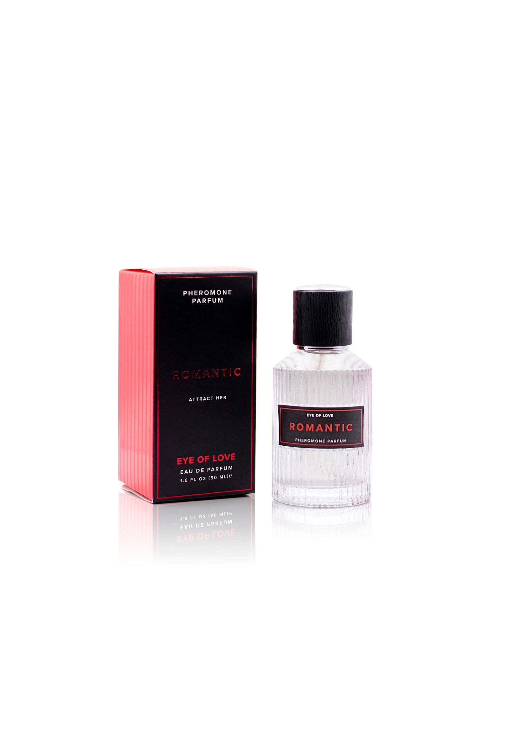 Parfum aux phéromones Eye of Love Romantic pour homme. Attirez l'attention et séduisez avec ce parfum captivant.; Eye of Love Romantic feromoonparfum voor heren. Trek de aandacht en verleid met deze boeiende geur.; Eye of Love Romantic pheromone perfume for men. Attract attention and seduce with this captivating fragrance.