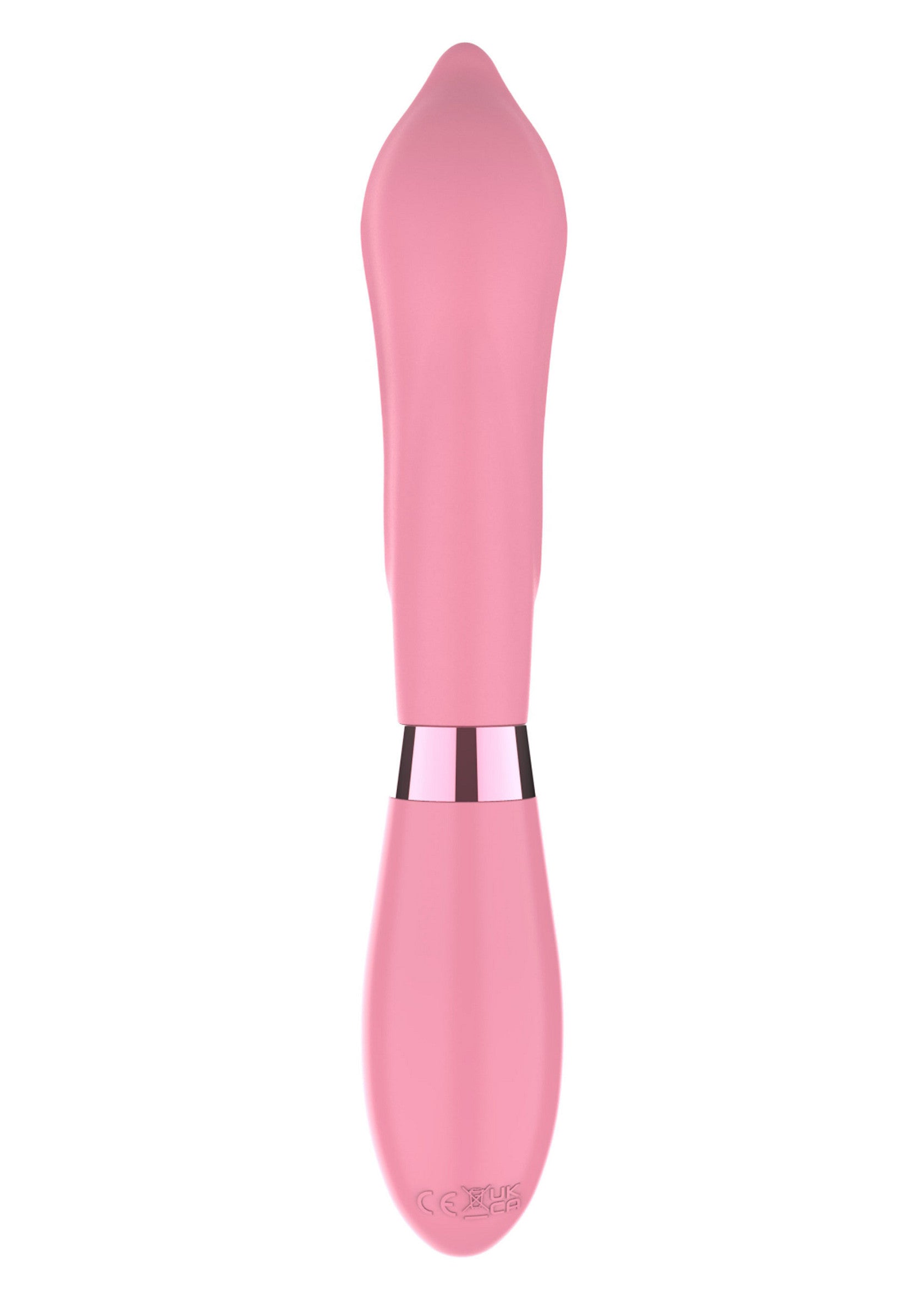 Vibromasseur rose élégant pour le plaisir solo.; Elegante roze vibrator voor solo plezier.; Elegant pink vibrator for solo pleasure.