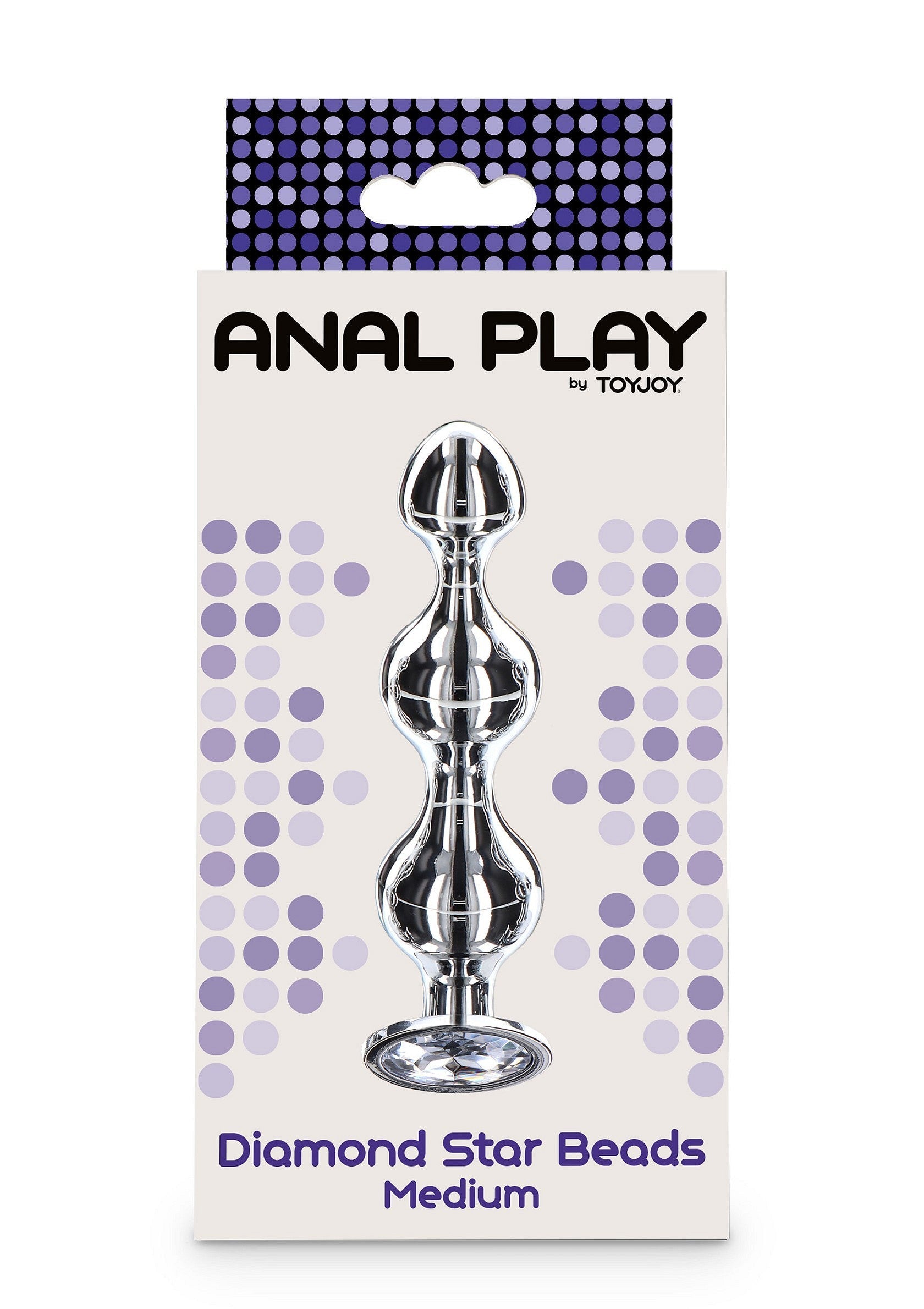 Diamond Star Beads Medium : jouet anal en métal lisse pour une stimulation intense et des sensations uniques. Plaisir garanti !; Diamond Star Beads Medium: glad metalen anale speeltje voor intense stimulatie en unieke sensaties. Gegarandeerd plezier!; Diamond Star Beads Medium: smooth metal anal toy for intense stimulation and unique sensations. Guaranteed pleasure!