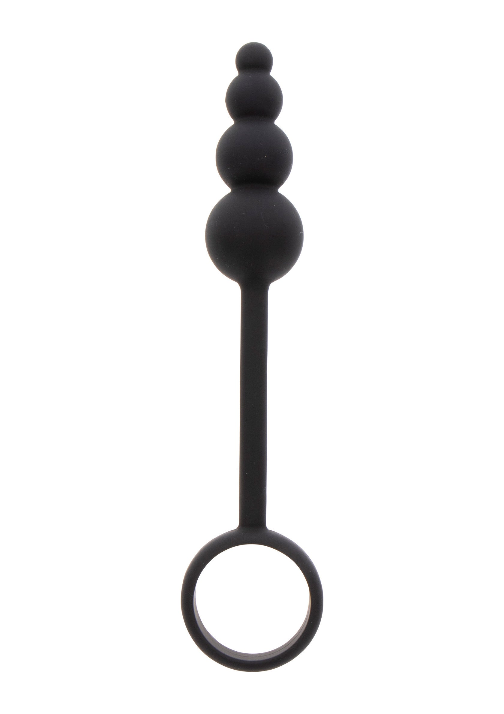 Plug anal noir avec anneau pour le retrait facile. Plaisir garanti.; Zwarte anale plug met ring voor eenvoudig verwijderen. Gegarandeerd plezier.; Black anal plug with retrieval ring. Guaranteed pleasure.