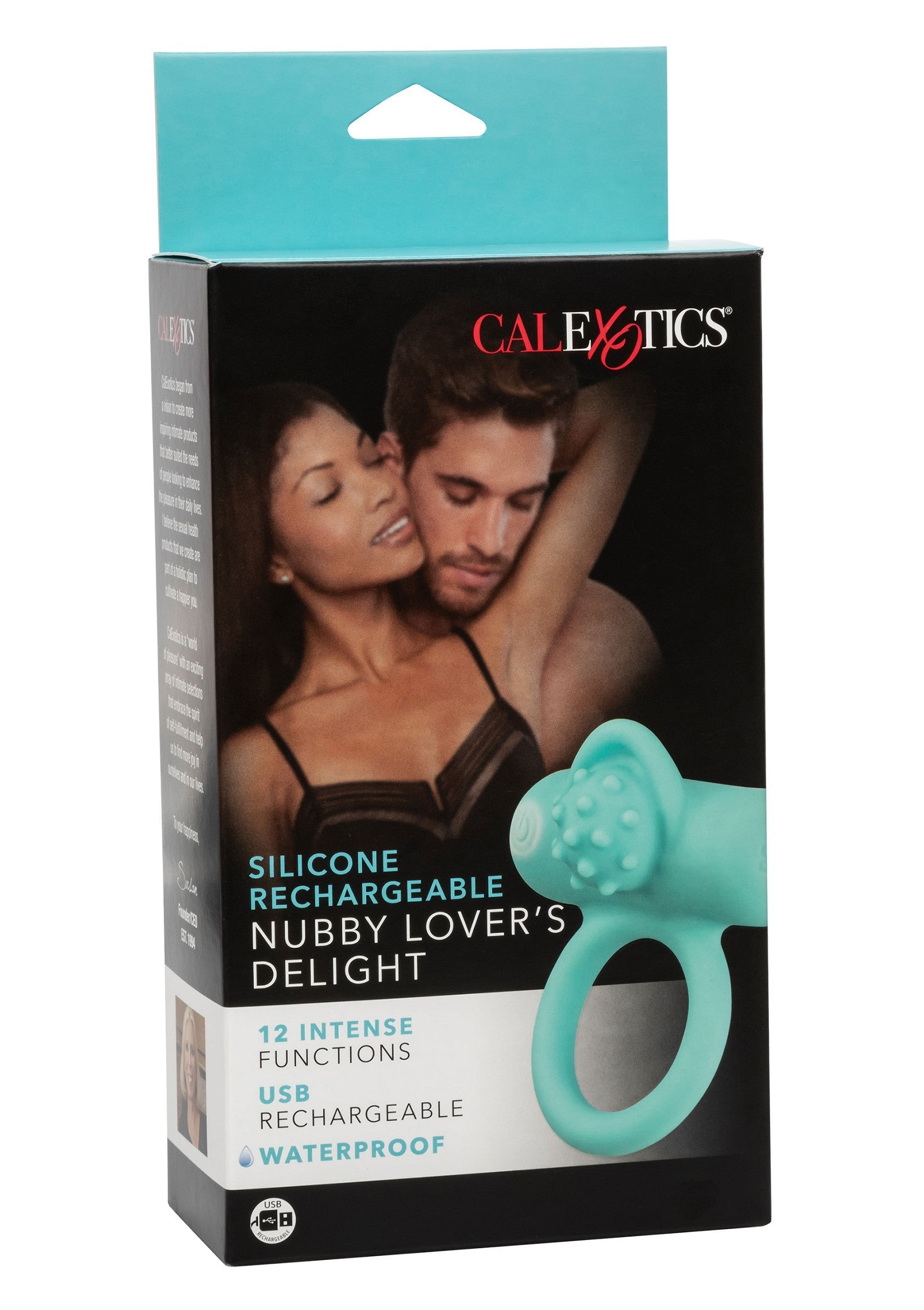 Calexotics Silicone Rechargeable Nubby Lover's Delight : 12 fonctions intenses, USB rechargeable et étanche.; Calexotics Silicone Oplaadbare Nubby Lover's Delight: 12 intense functies, USB oplaadbaar en waterdicht.; Calexotics Silicone Rechargeable Nubby Lover's Delight: 12 intense functions, USB rechargeable and waterproof.