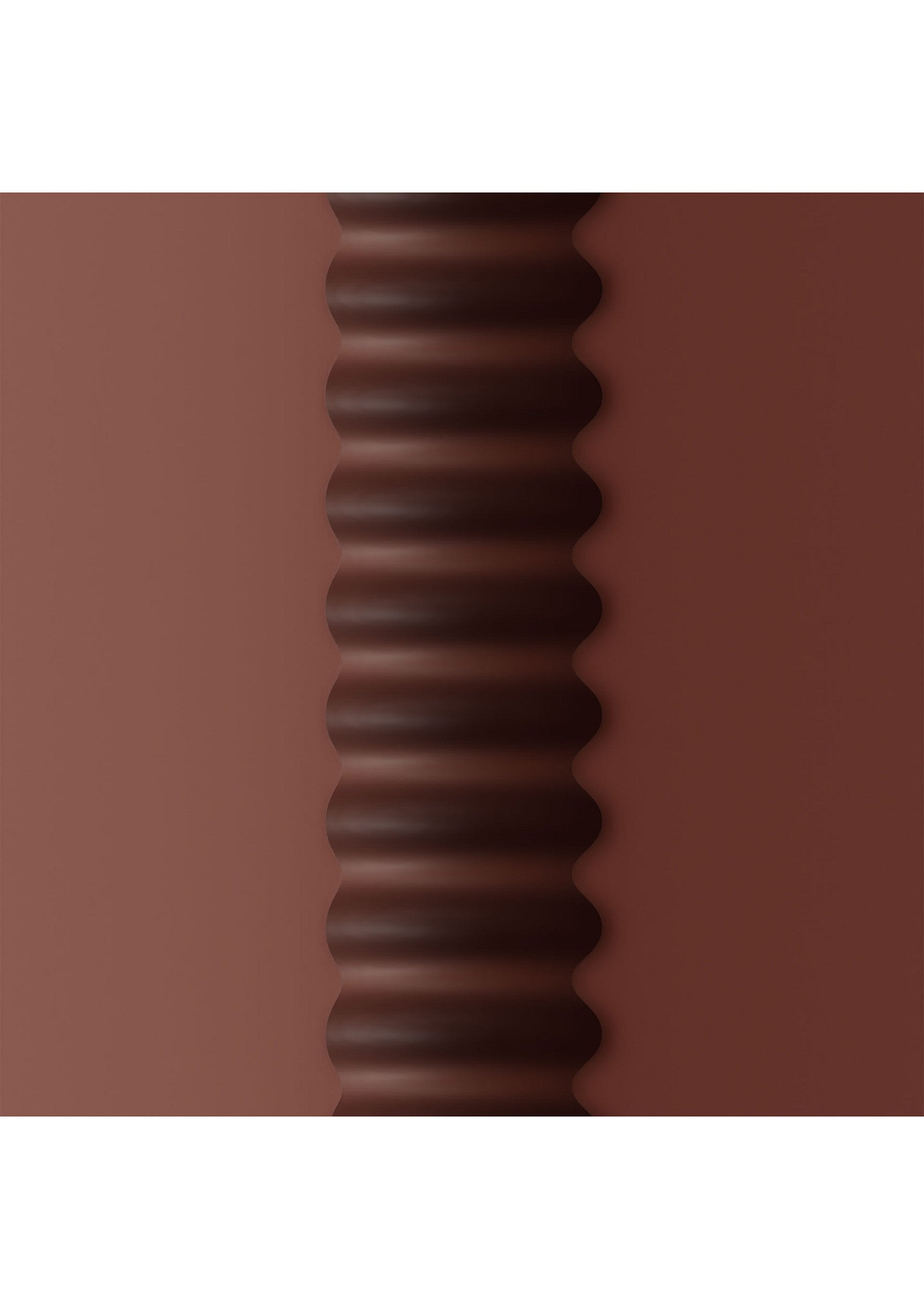 Vase ondulé décoratif marron, parfait pour ajouter une touche d'élégance à votre intérieur.; Bruine, decoratieve golvende vaas, perfect om een vleugje elegantie toe te voegen aan je interieur.; Brown decorative wavy vase, perfect for adding a touch of elegance to your interior. 