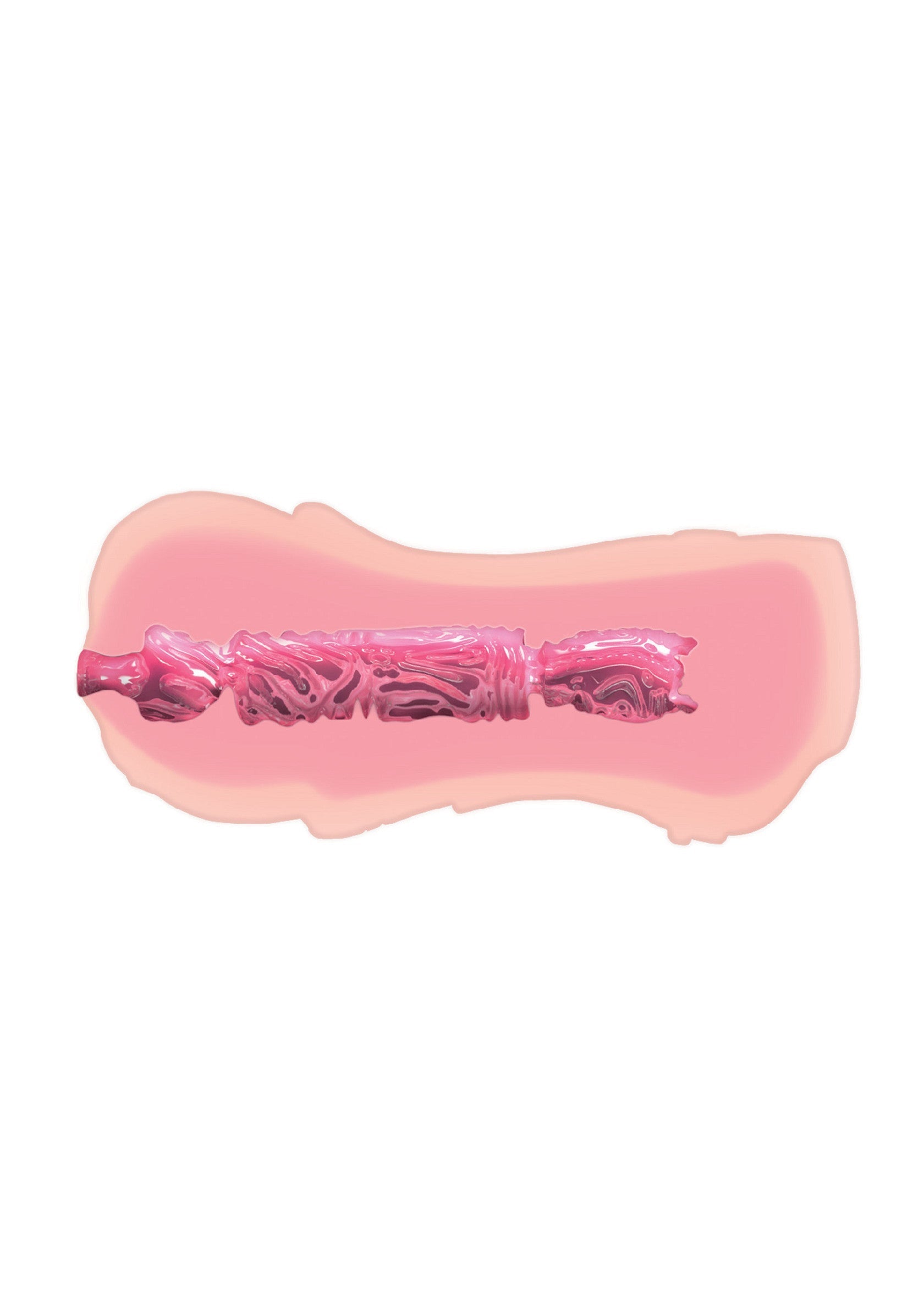 Jouet sexuel rose réaliste pour hommes avec une texture interne détaillée pour une expérience immersive.; Realistisch roze seksspeeltje voor mannen met gedetailleerde interne textuur voor een meeslepende ervaring.; Realistic pink male sex toy with detailed internal texture for an immersive experience.