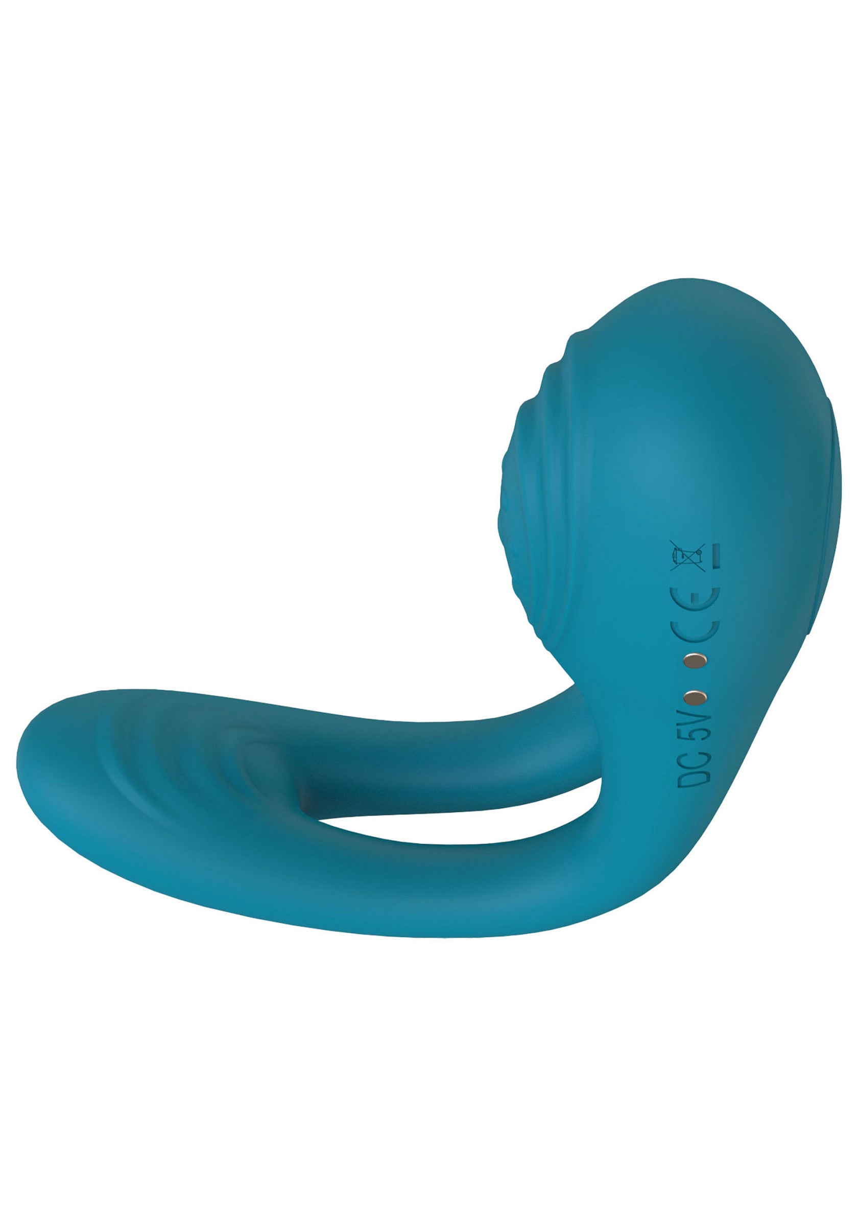 Vibromasseur bleu innovant pour une stimulation intense et des plaisirs variés.; Innovatieve blauwe vibrator voor intense stimulatie en gevarieerd genot.; Innovative blue vibrator for intense stimulation and varied pleasures.